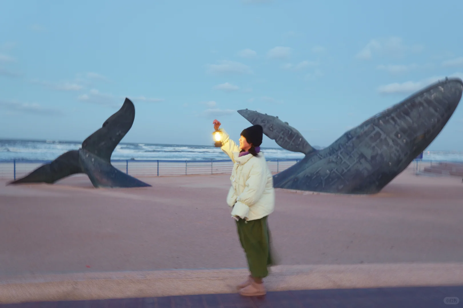 第二次来烟台，被金沙滩的落日美哭了