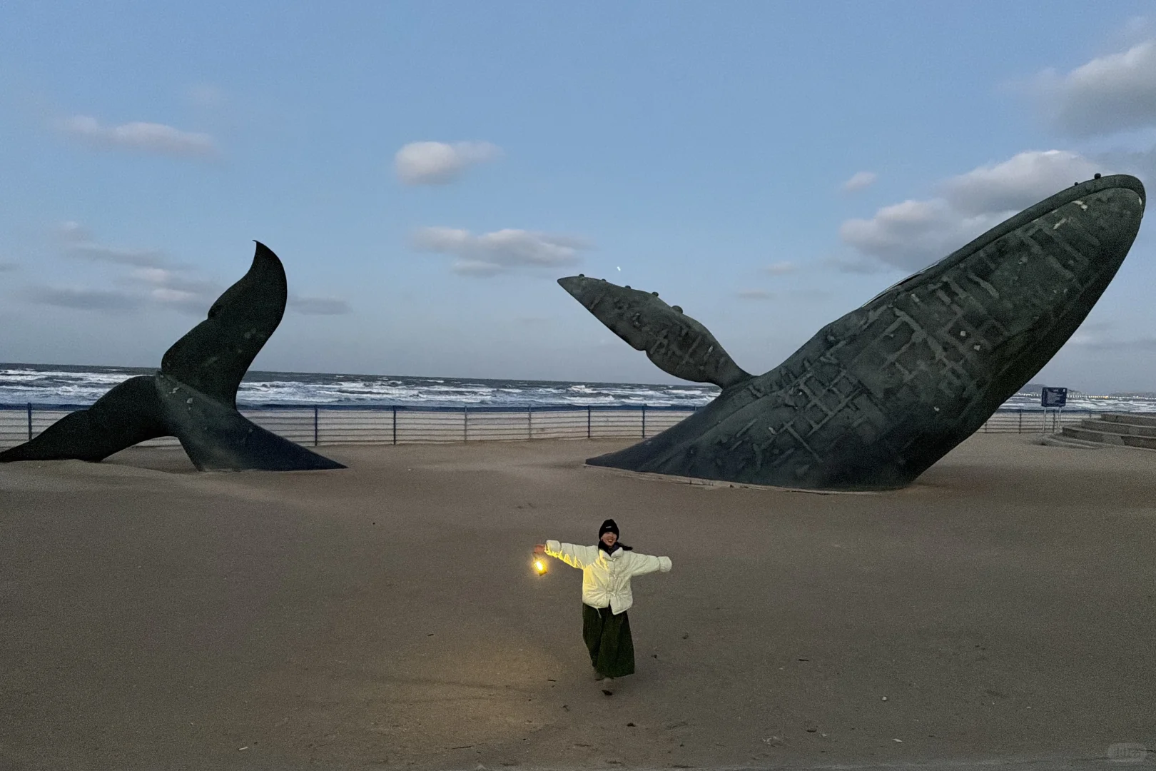 第二次来烟台，被金沙滩的落日美哭了