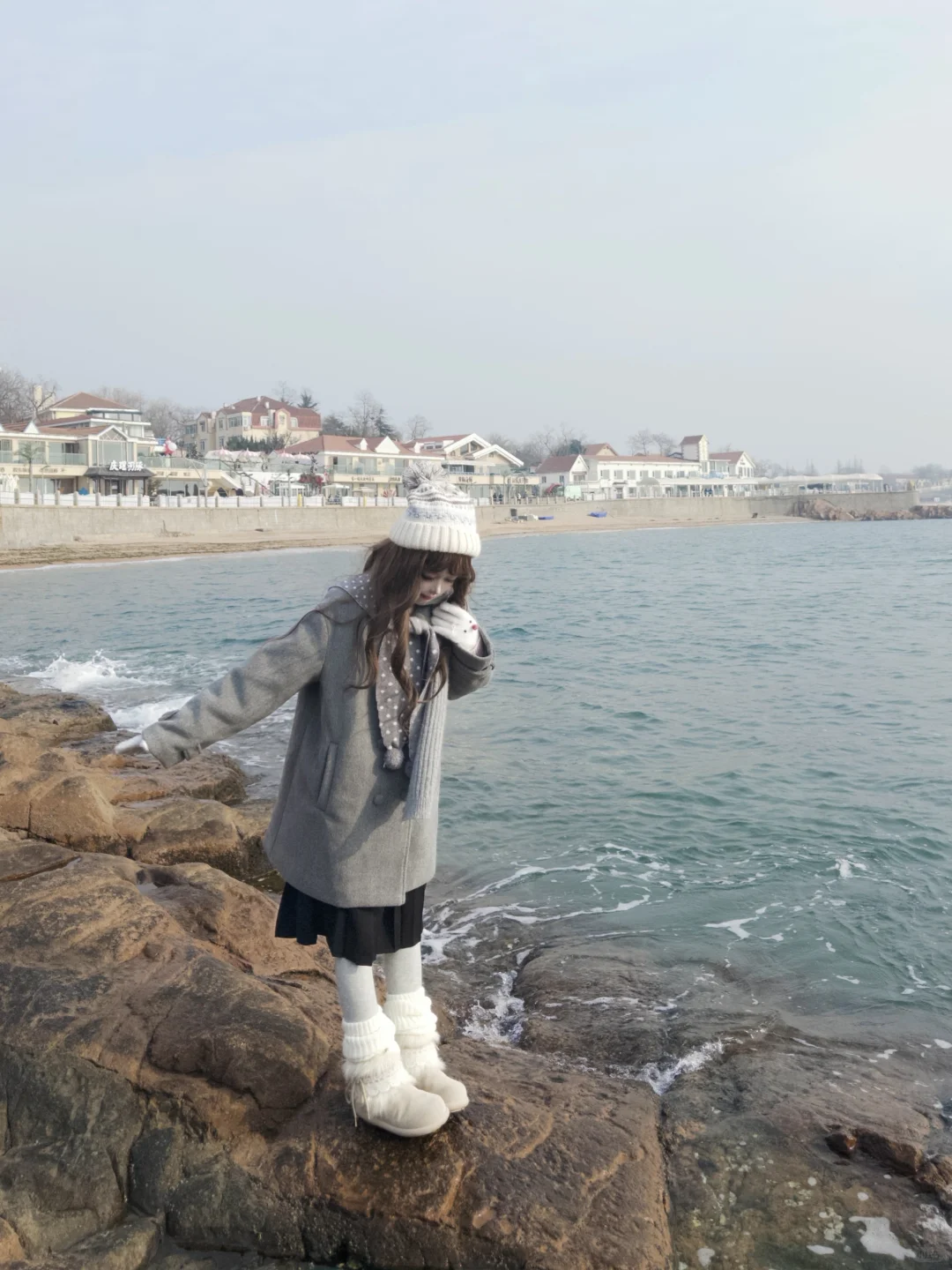 秋冬不露腿穿搭合集🌊青岛好美～下次还来！