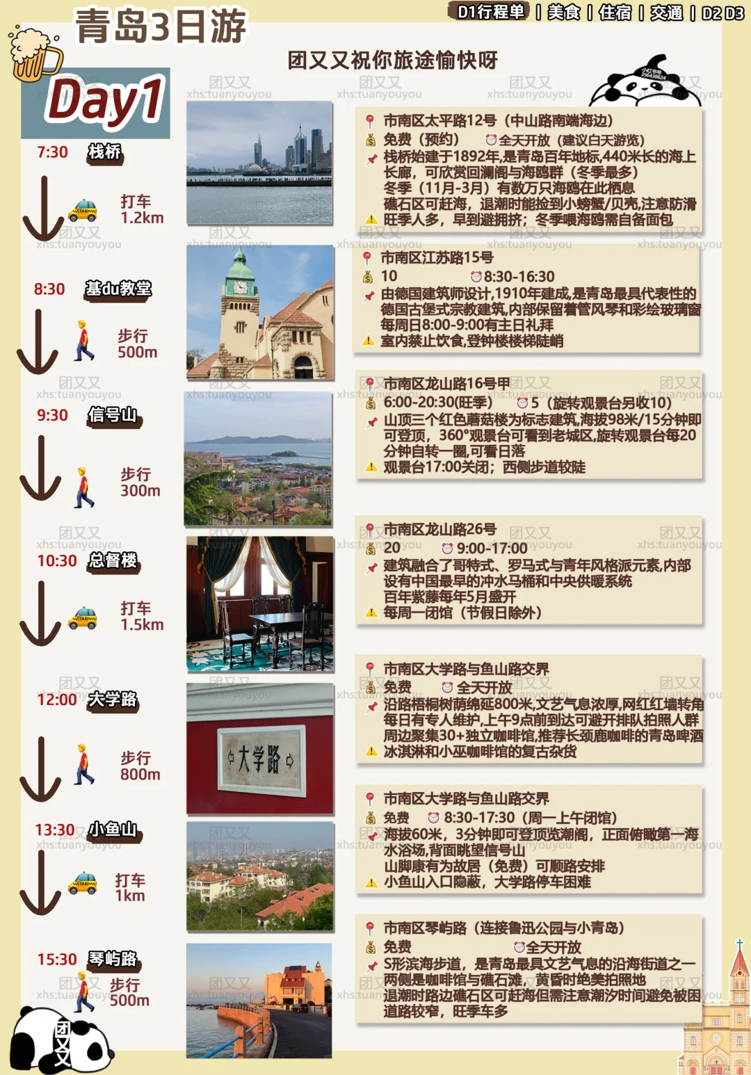 青岛🌊很全+避雷‼️3日游旅游攻略（附行程单