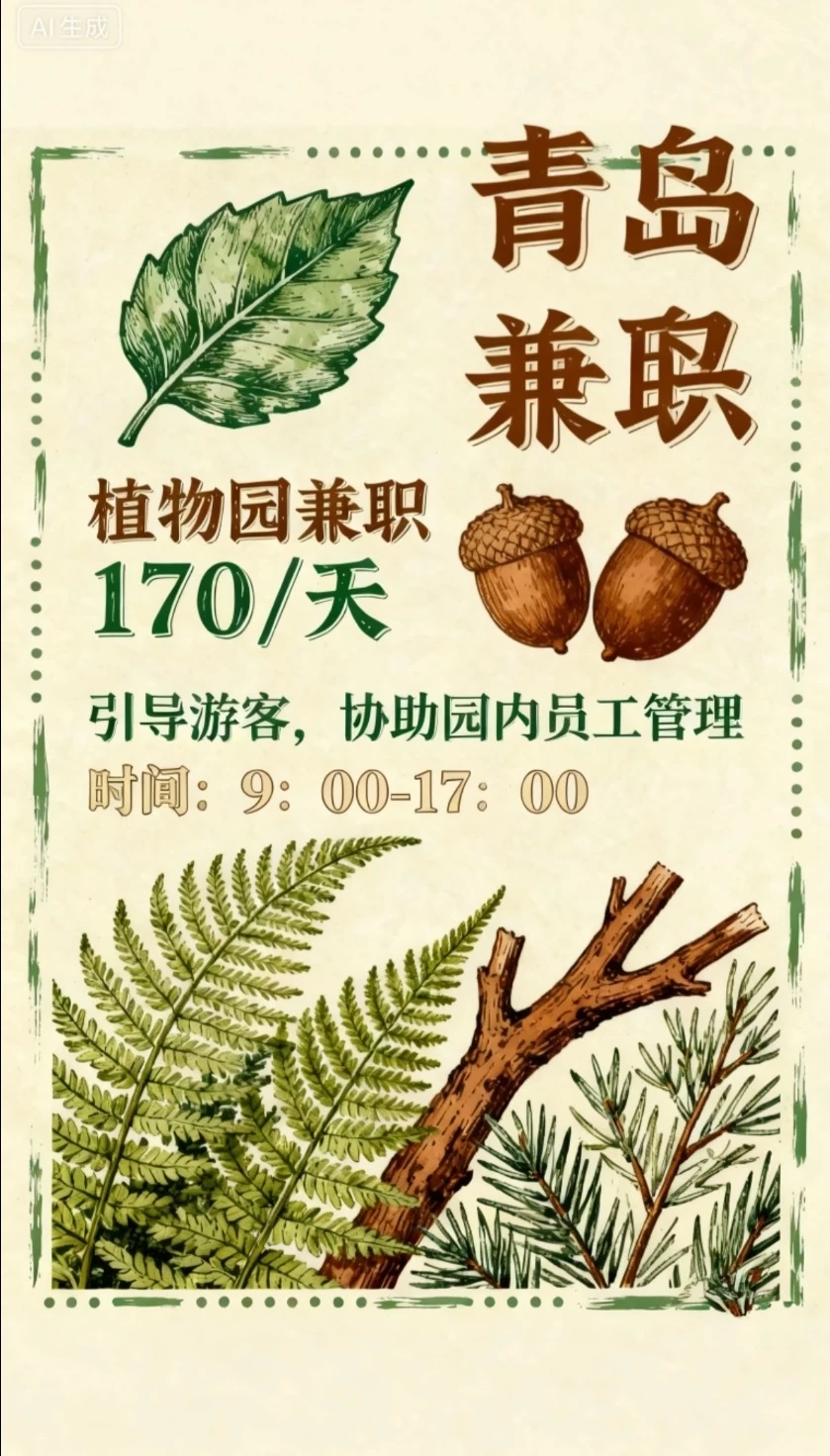 青岛兼职！植物园兼职太香了🌿