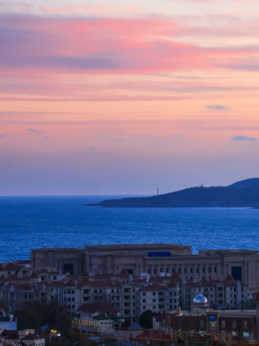 青岛12.18实况！被信号山的蓝调时刻惊艳