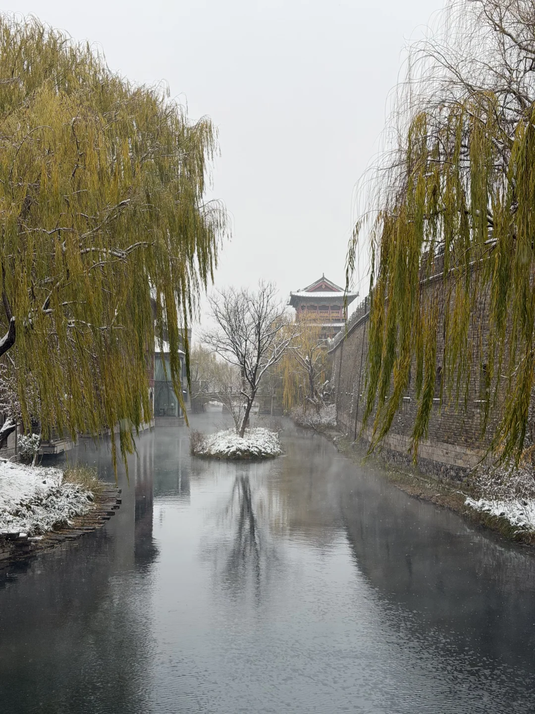 12.13实况！！雪后的明水古城美哭了！！