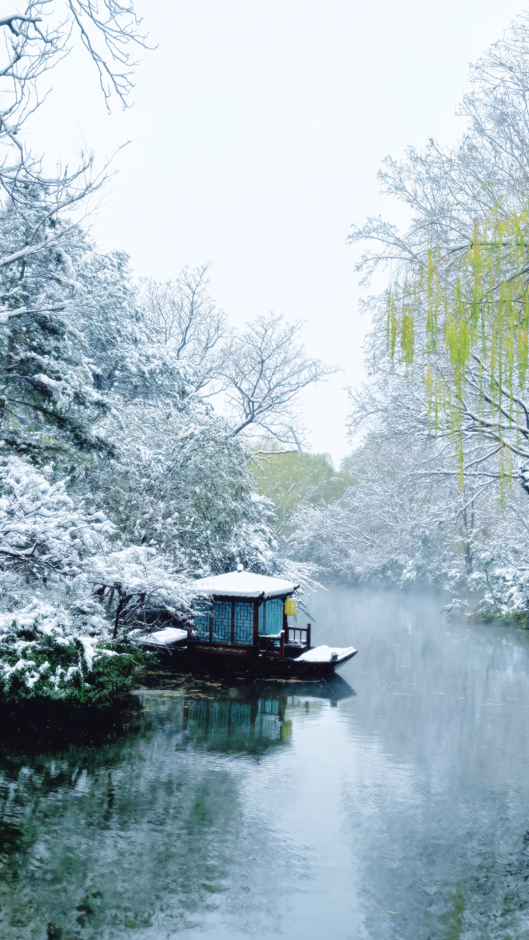 Live济南初雪！趵突泉在雪中沸腾成仙境️❄️