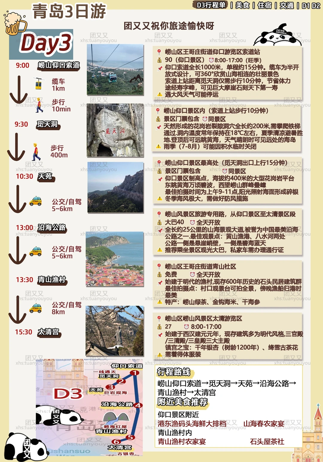 青岛🌊很全+避雷‼️3日游旅游攻略（附行程单