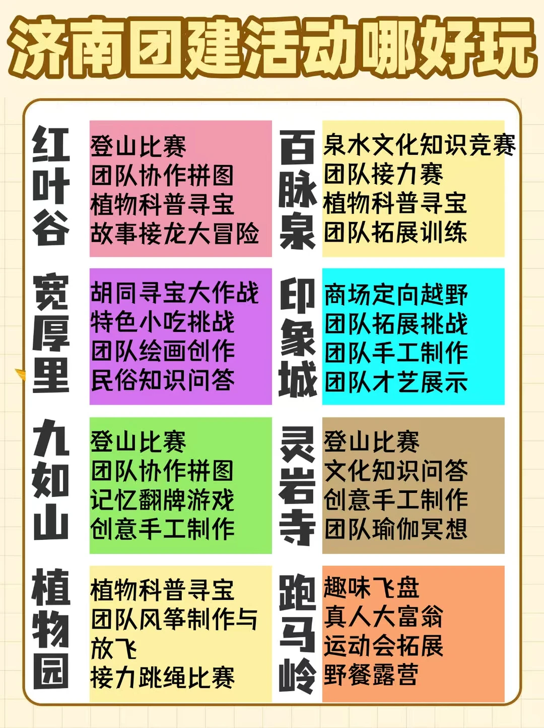 🌸济南团建活动哪好玩 | 六大精彩方案来袭