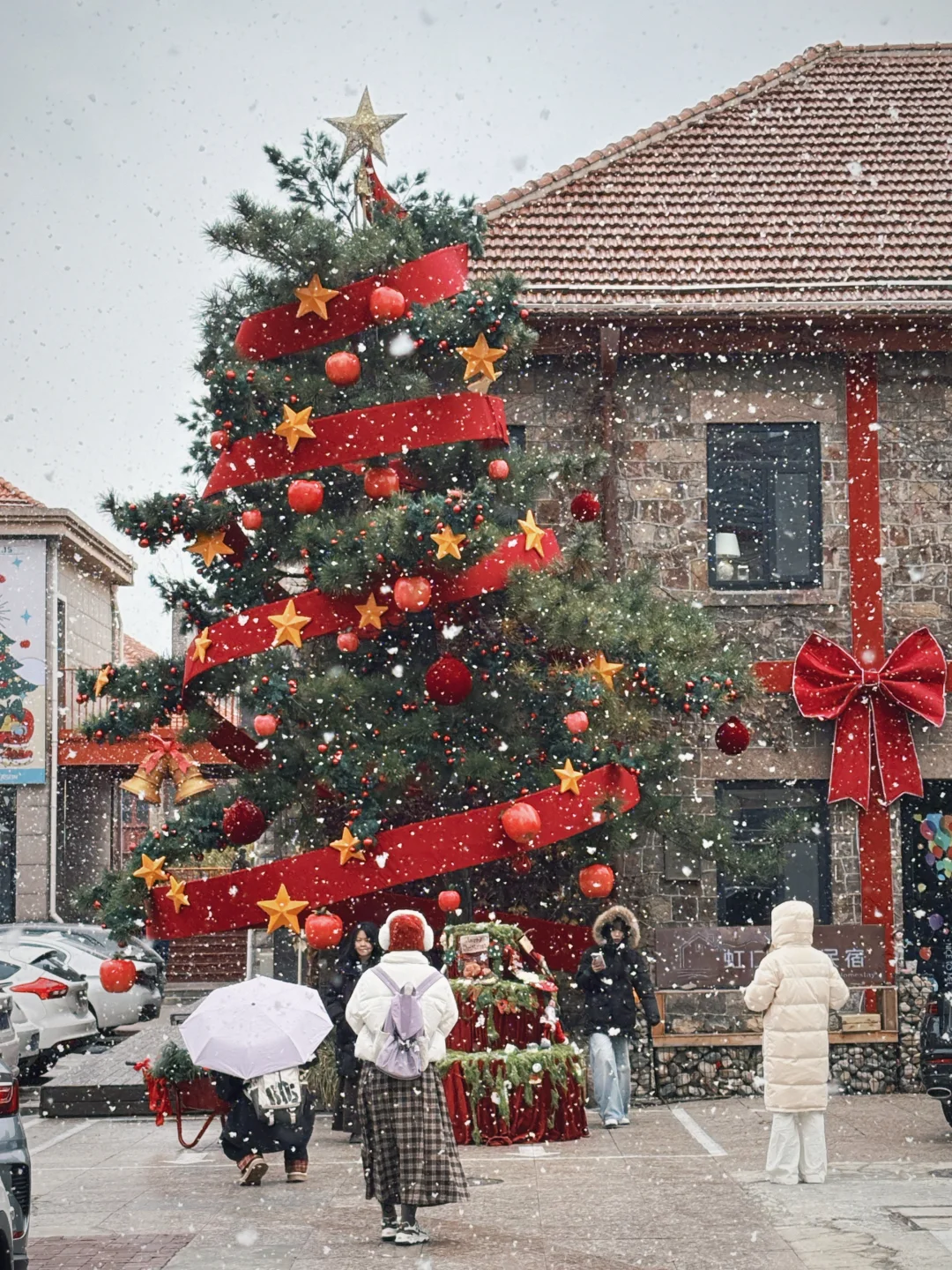 烟台虹口1920：今冬初雪实况❄️🎄