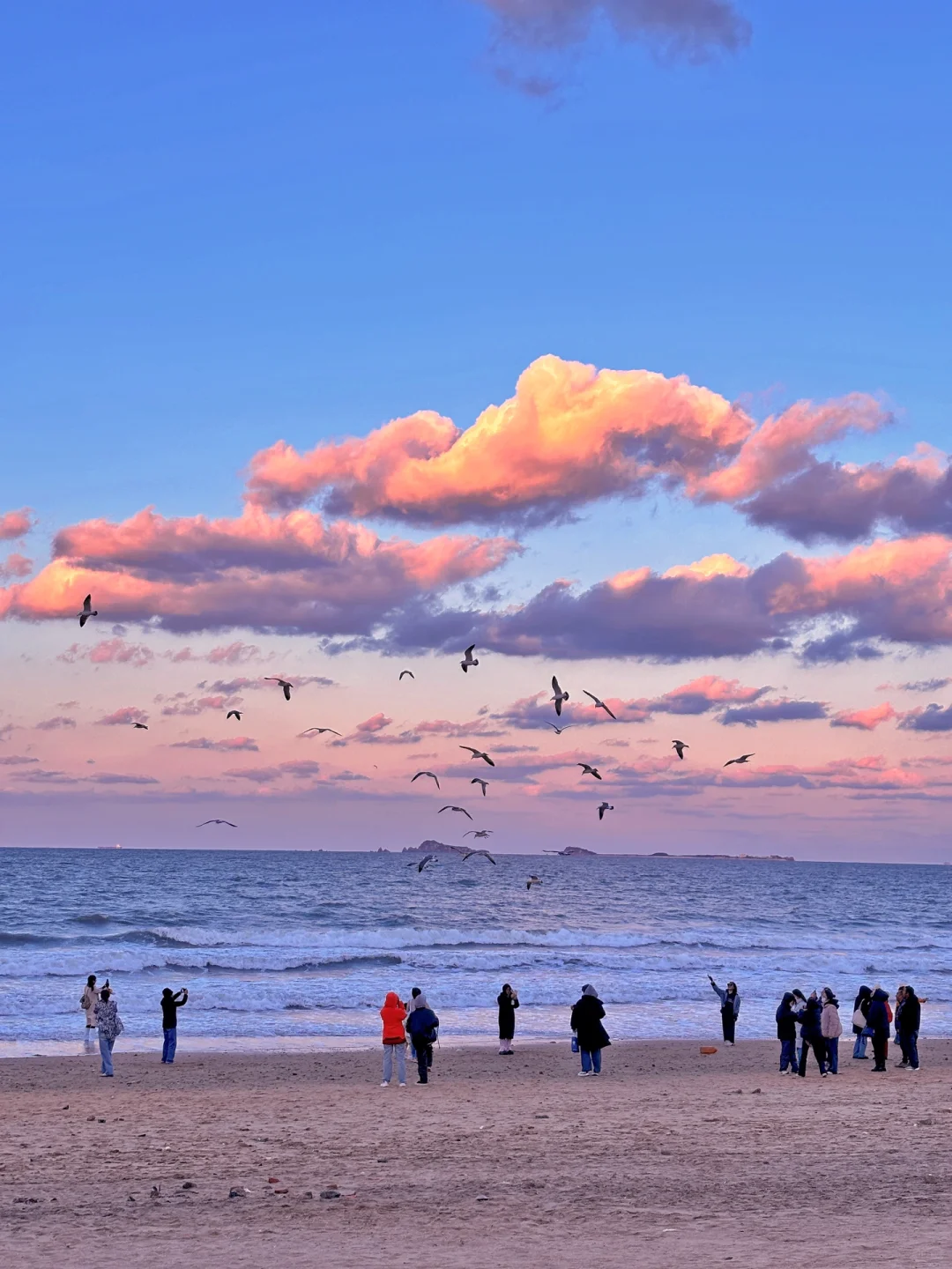 下午四点半，我抵达烟台的海边