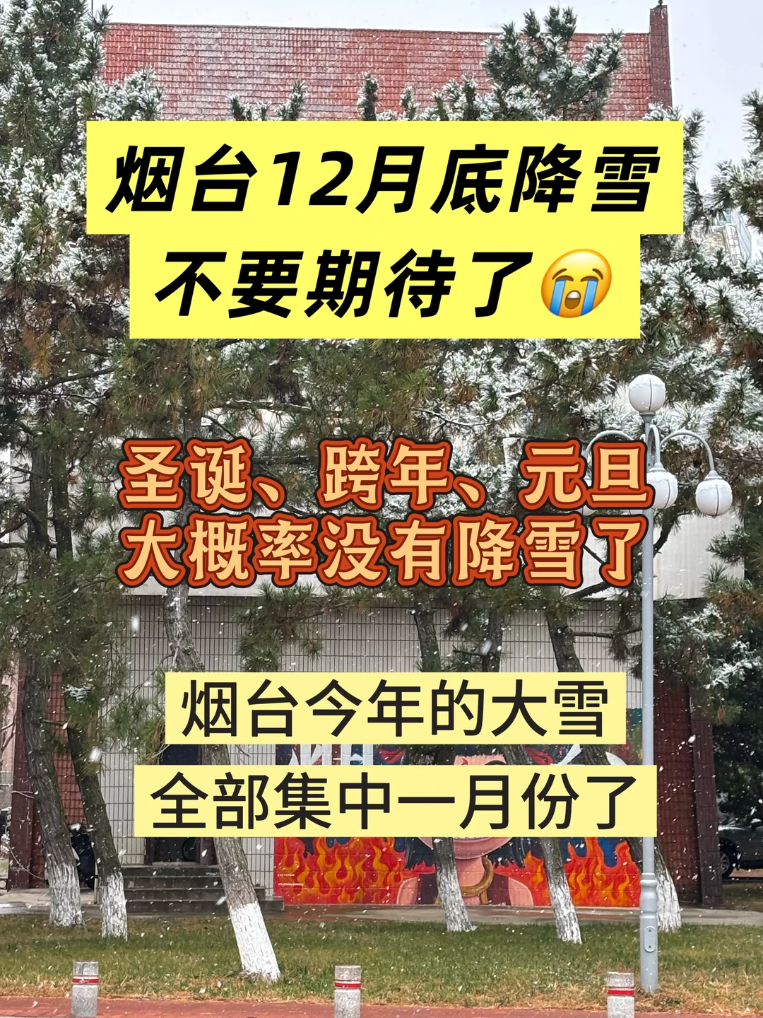 12月底之前烟台大雪基本无望了 奔一月去了