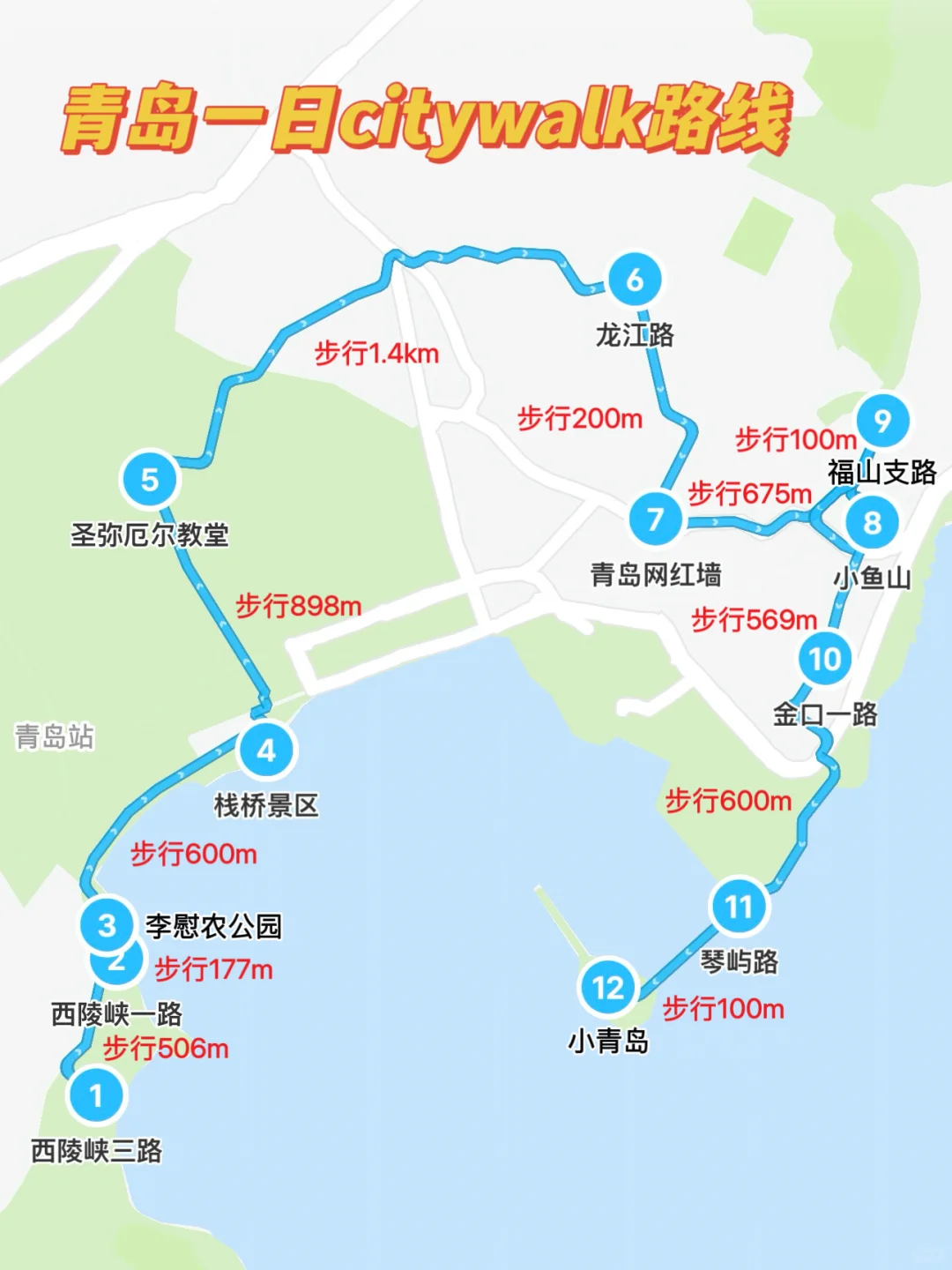 📍青岛一日citywalk路线｜拍18张人生live图