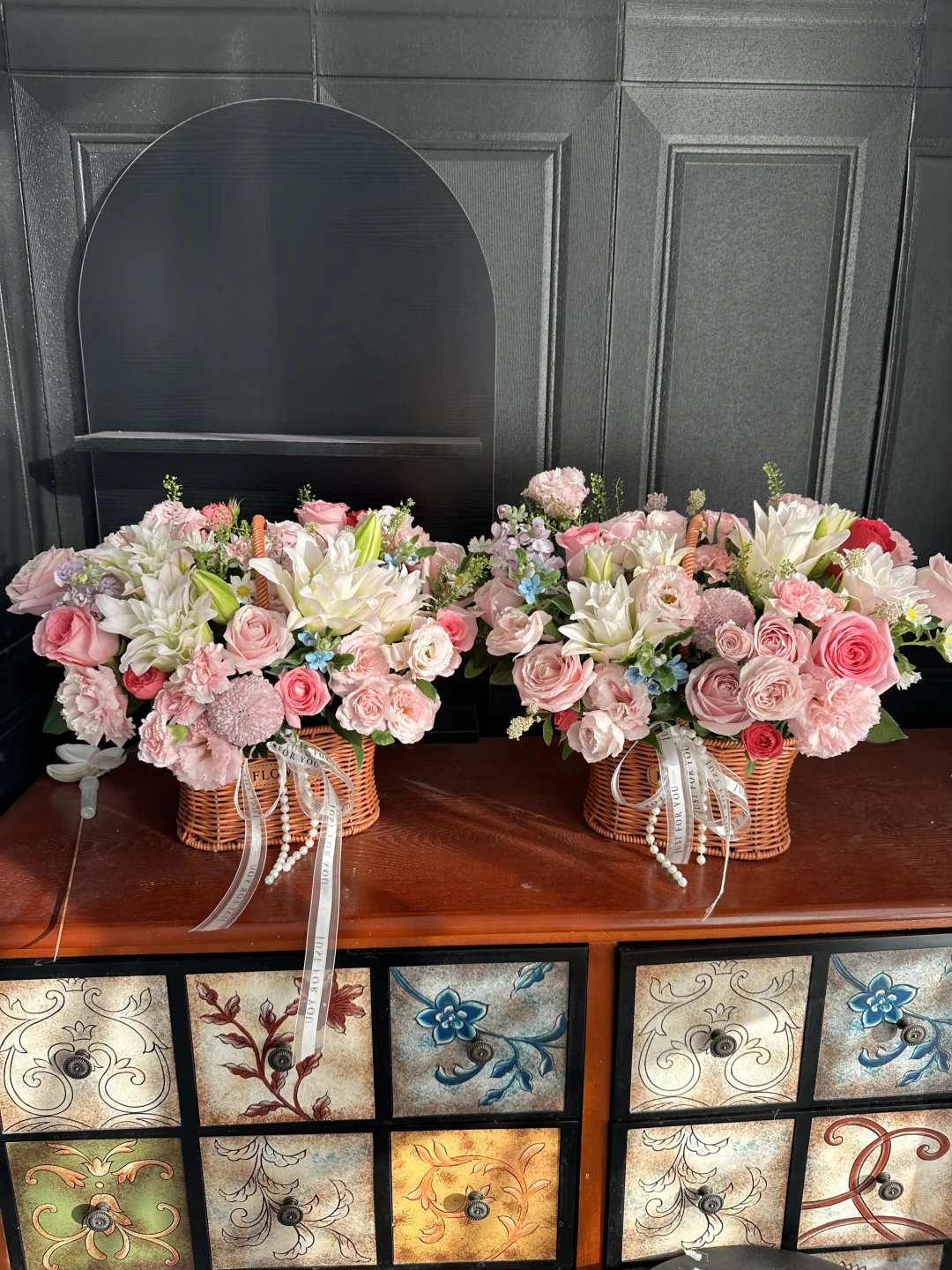 双胞胎手提 花篮 | 太原送长辈花篮