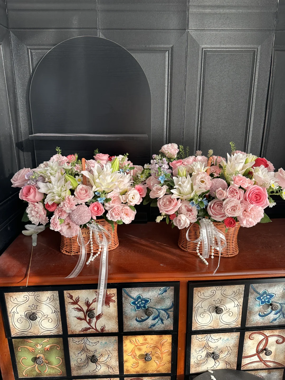 双胞胎手提 花篮 | 太原送长辈花篮