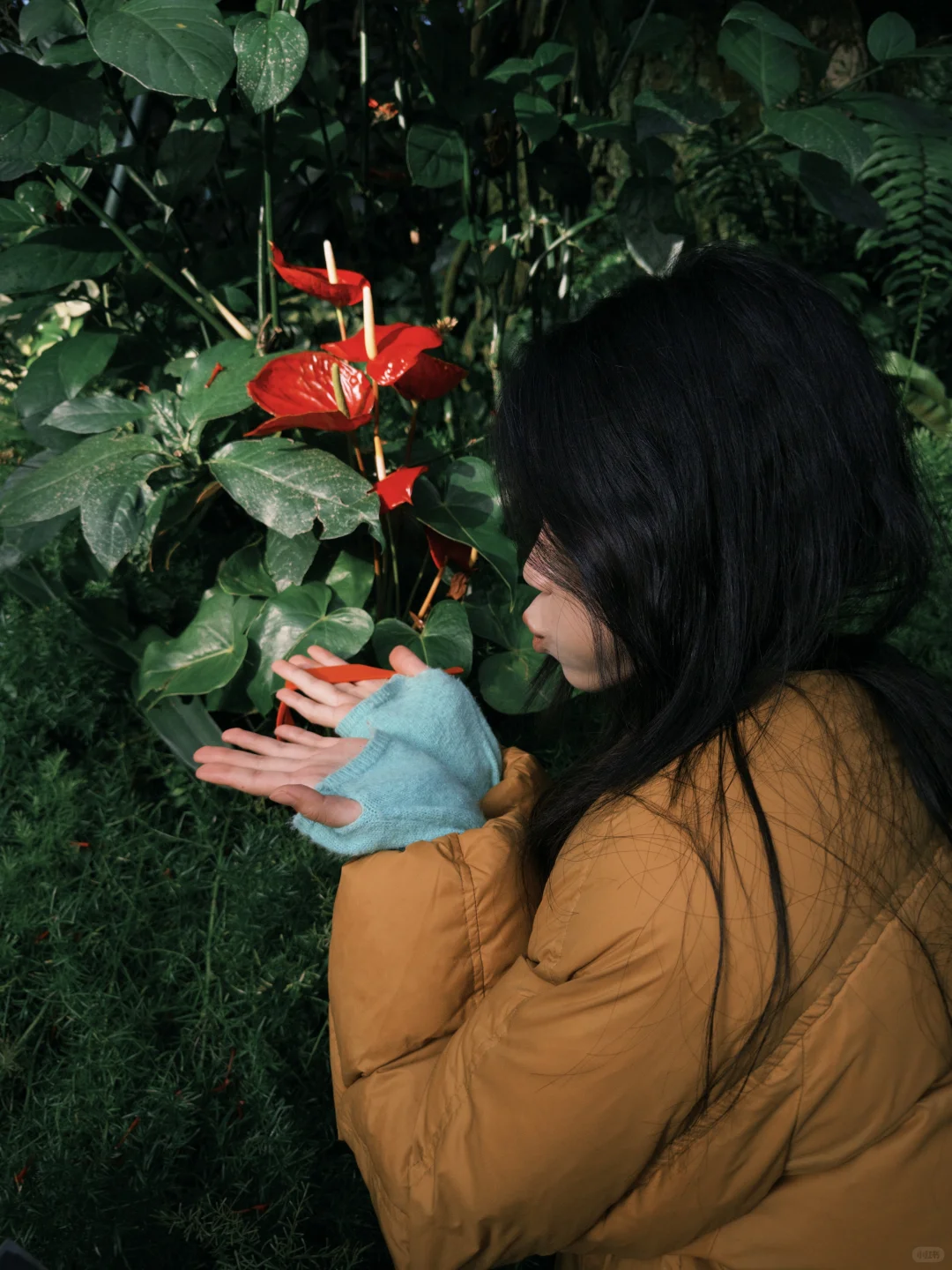 在太原植物园吸氧🌳