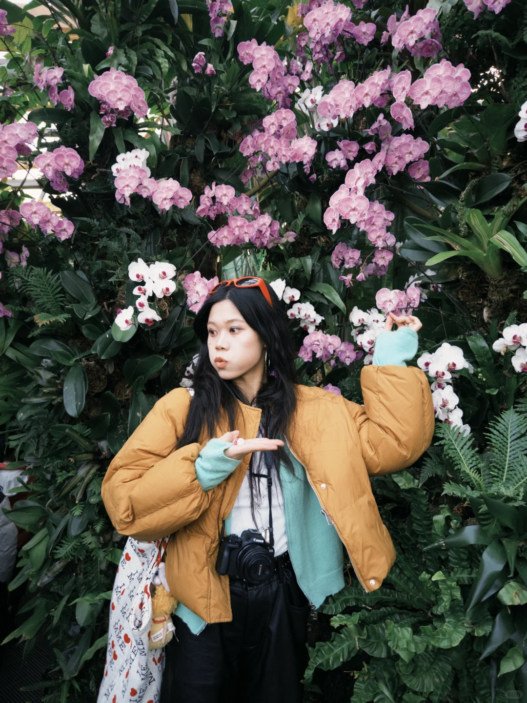 在太原植物园吸氧🌳