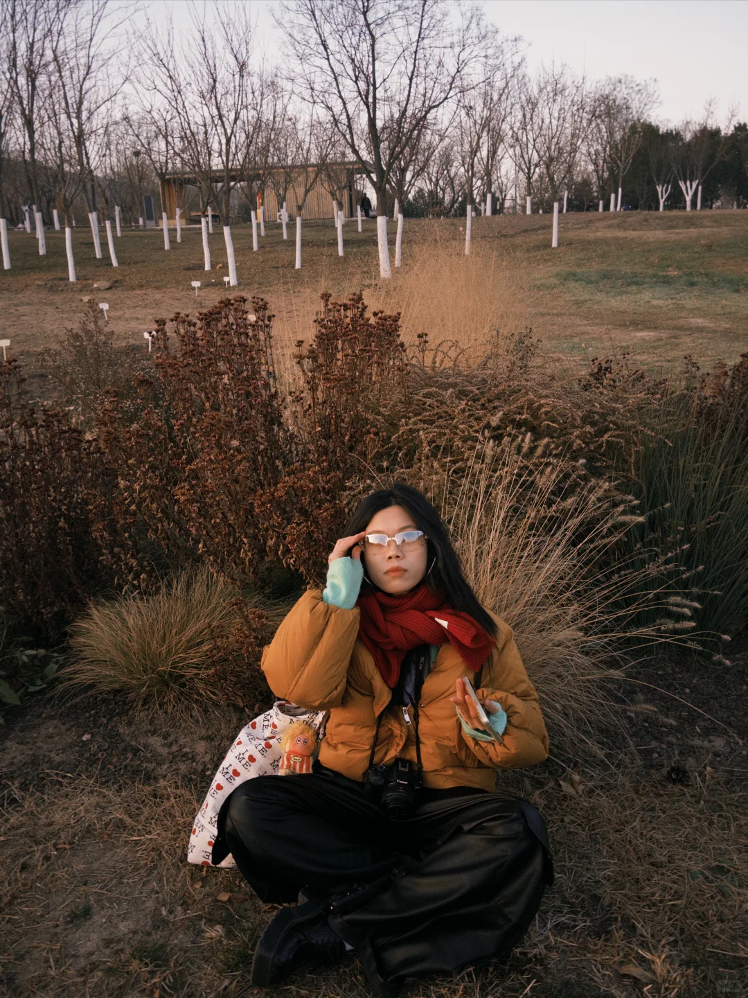 在太原植物园吸氧🌳