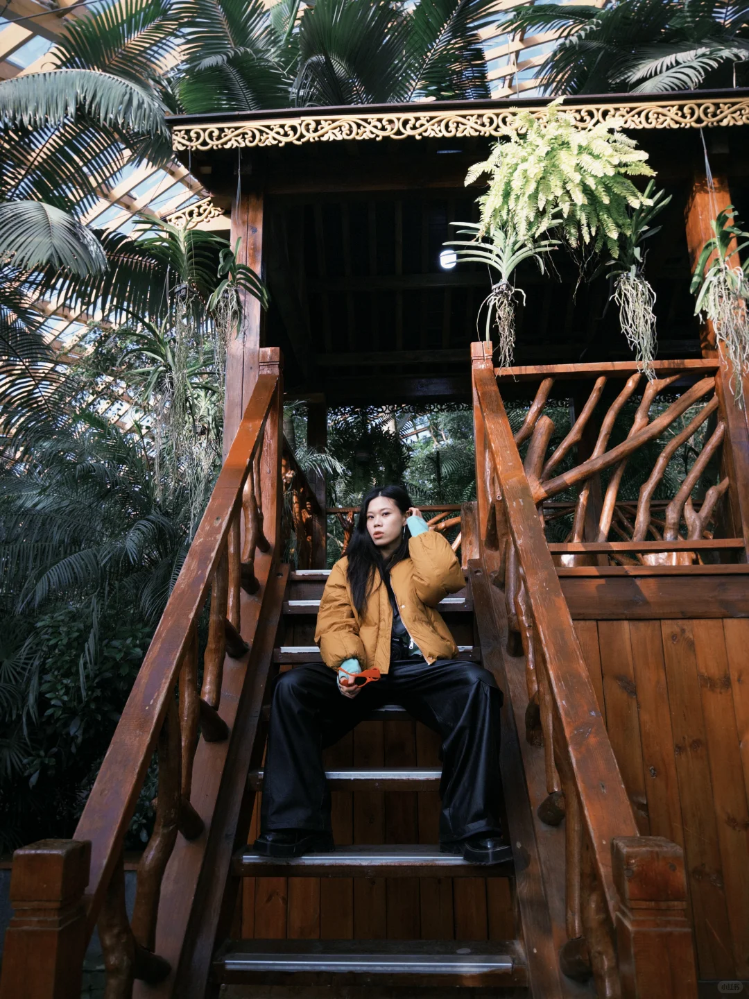 在太原植物园吸氧🌳