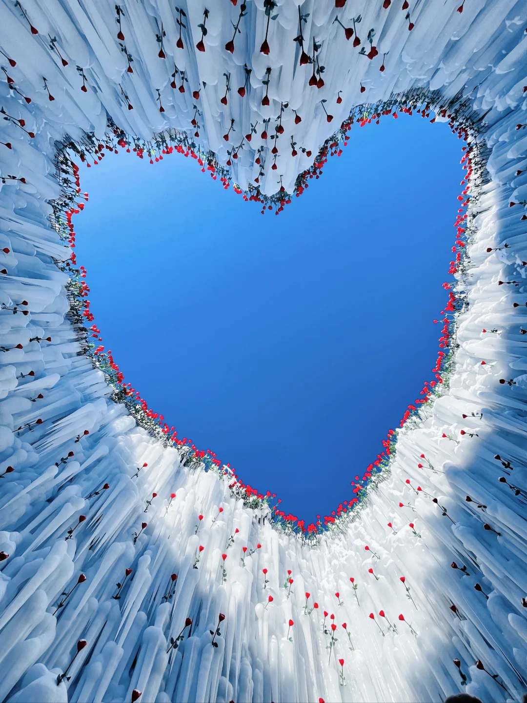 冰雪大同｜空中之恋，心形冰川！❄️