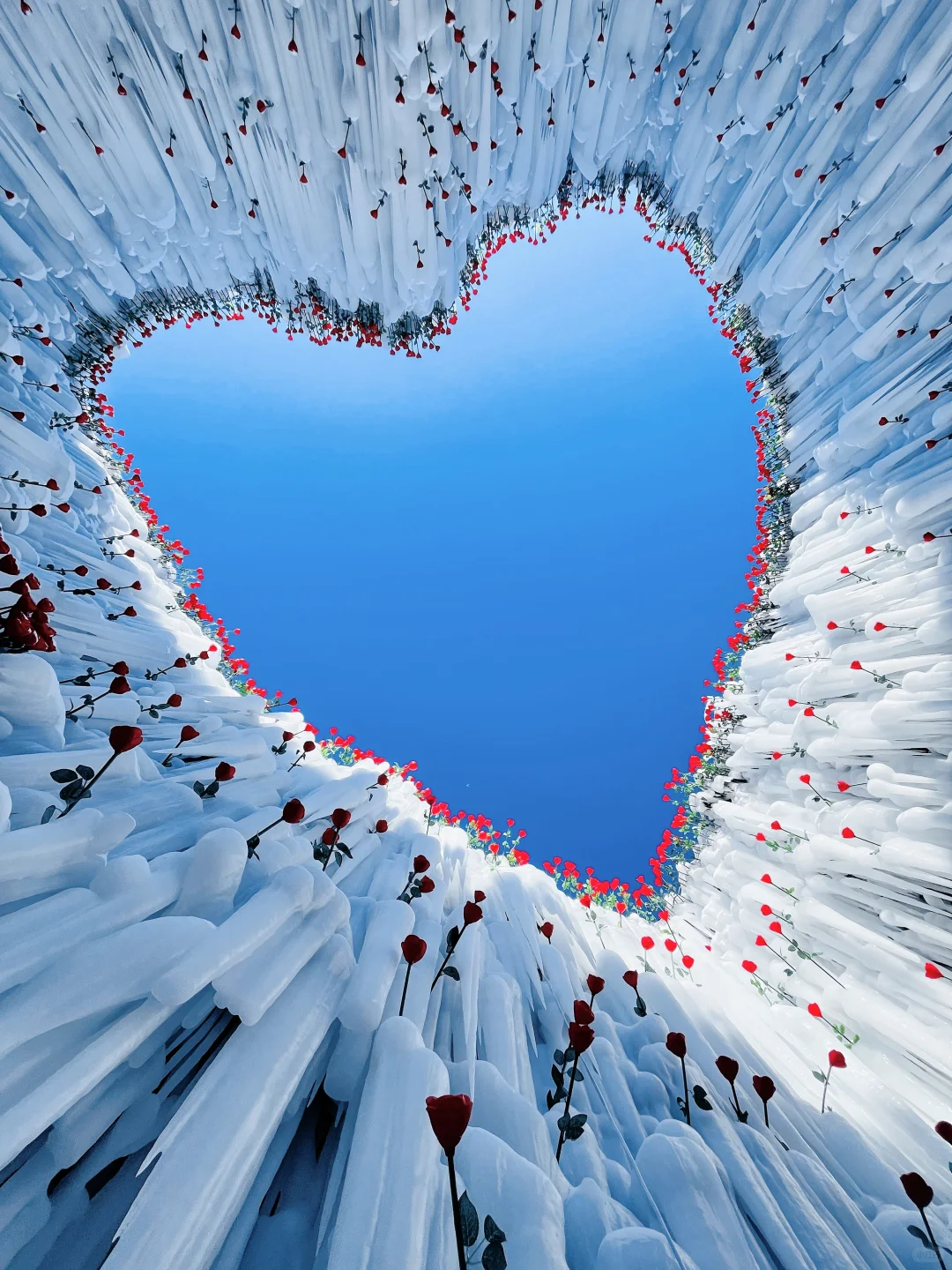 冰雪大同｜空中之恋，心形冰川！❄️