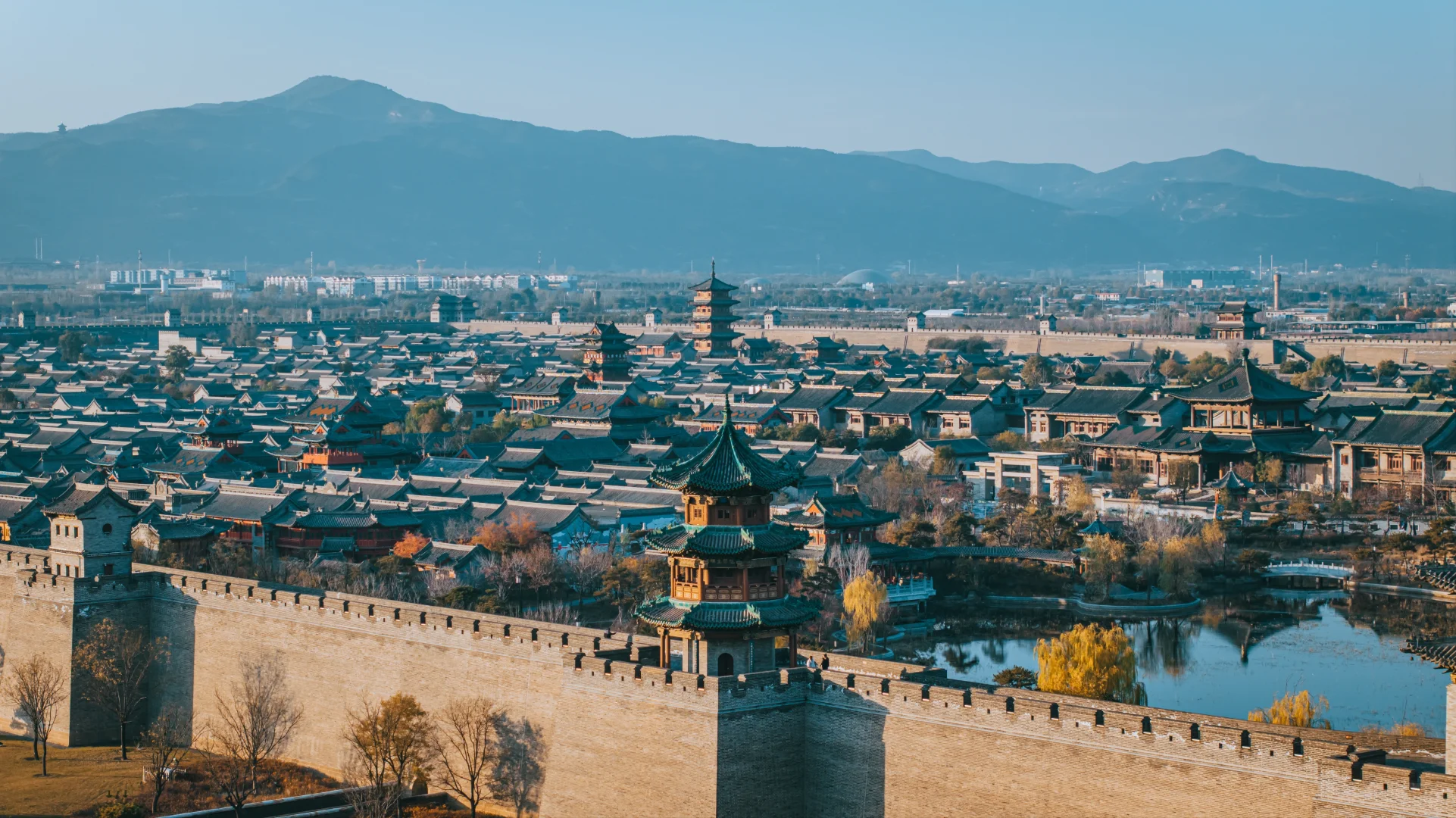 初冬的太原古县城