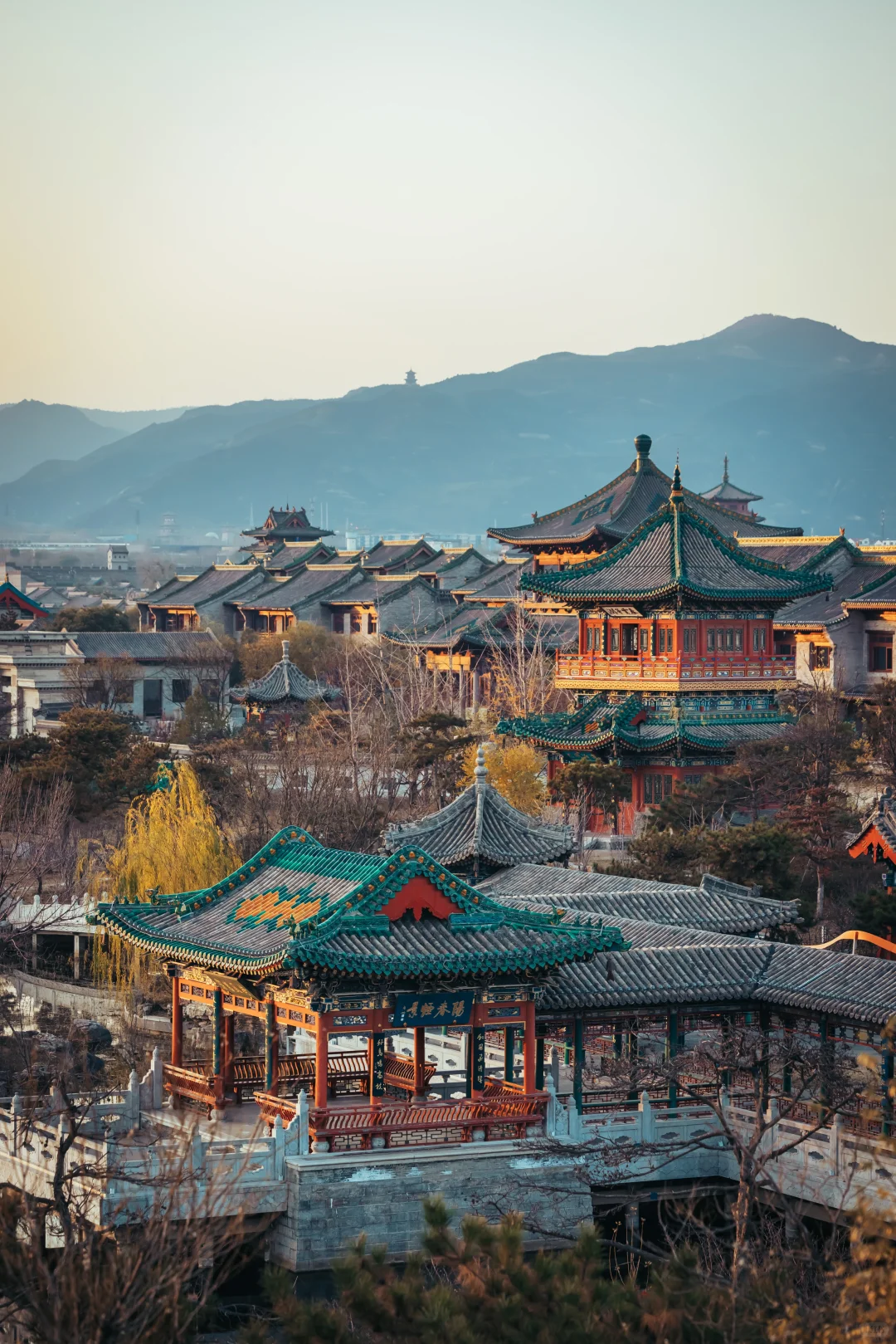 初冬的太原古县城