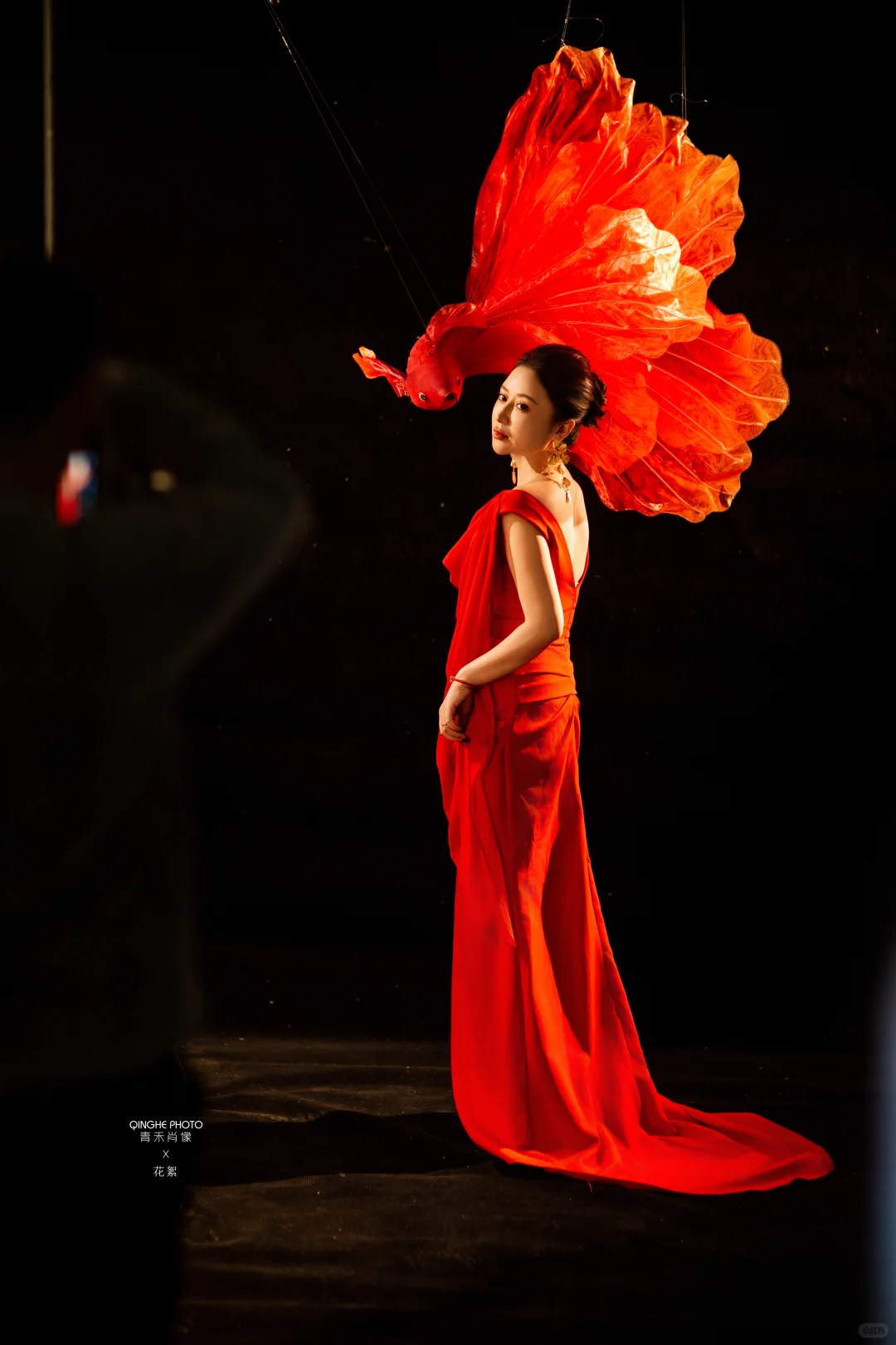 红色锦鲤大同新年写真