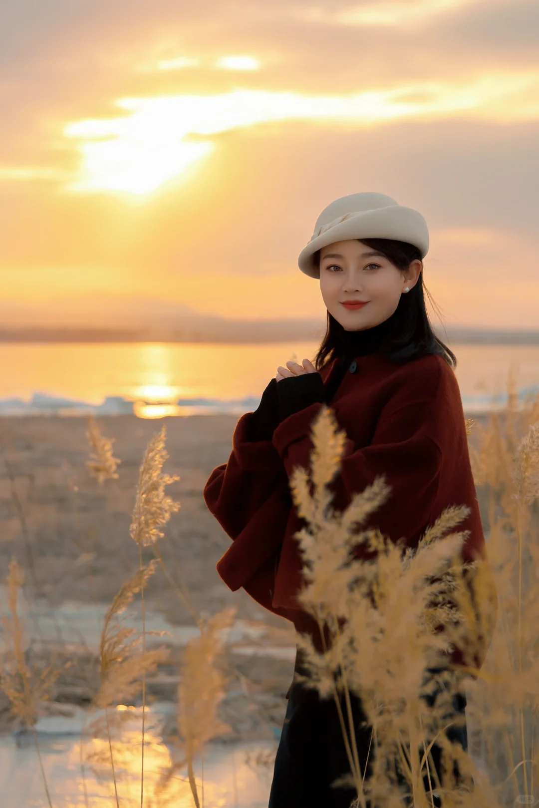 大同 | 册田水库，冬天日落金山时的浪漫