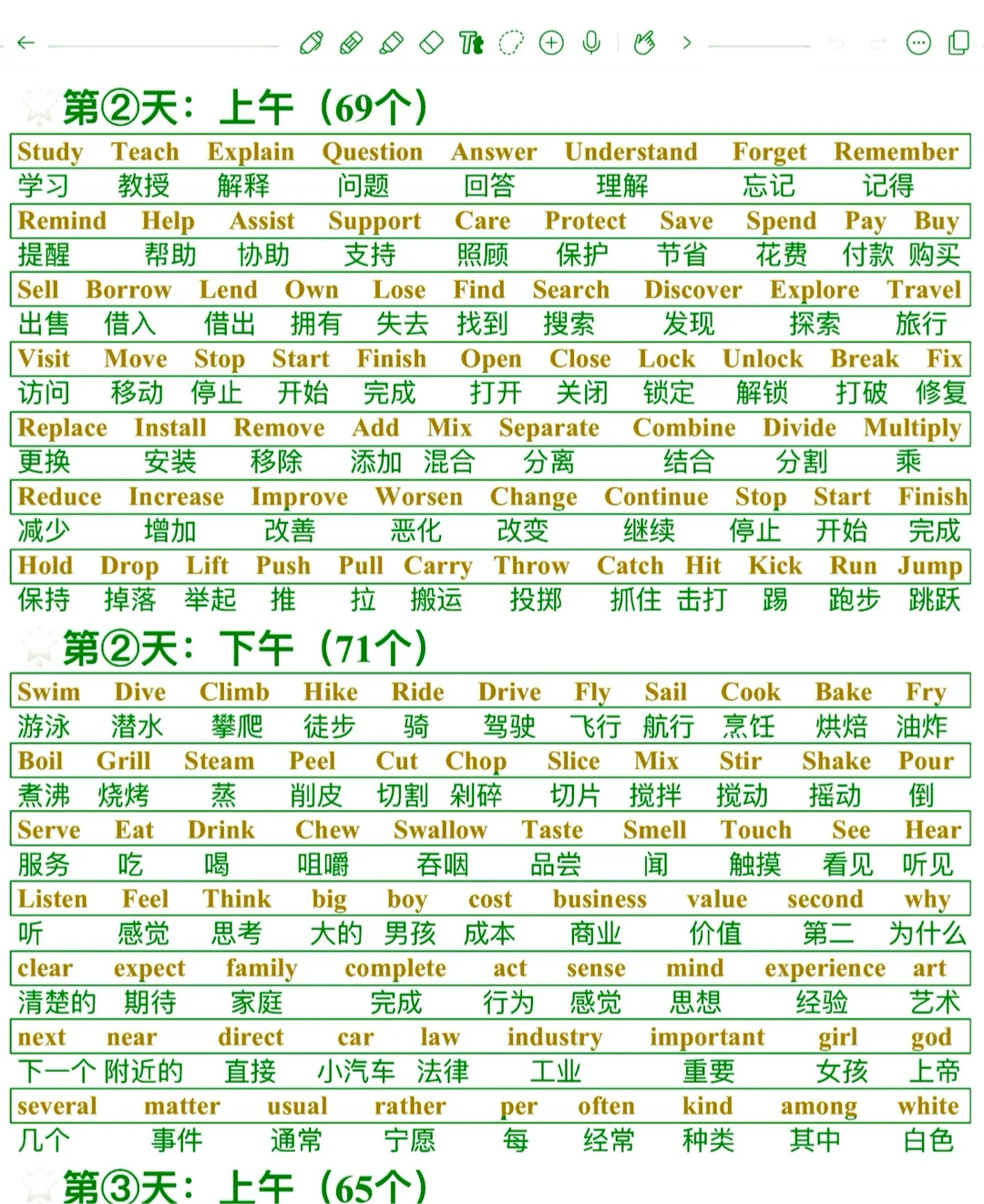 长治初中英语高频词、中考英语高频词