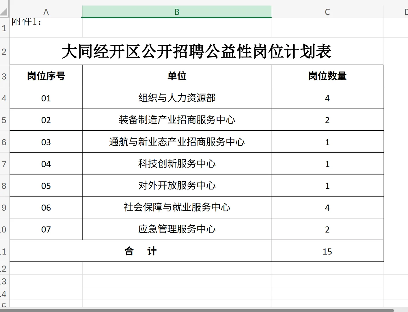2025大同经济技术开发区招聘公益性岗位人员