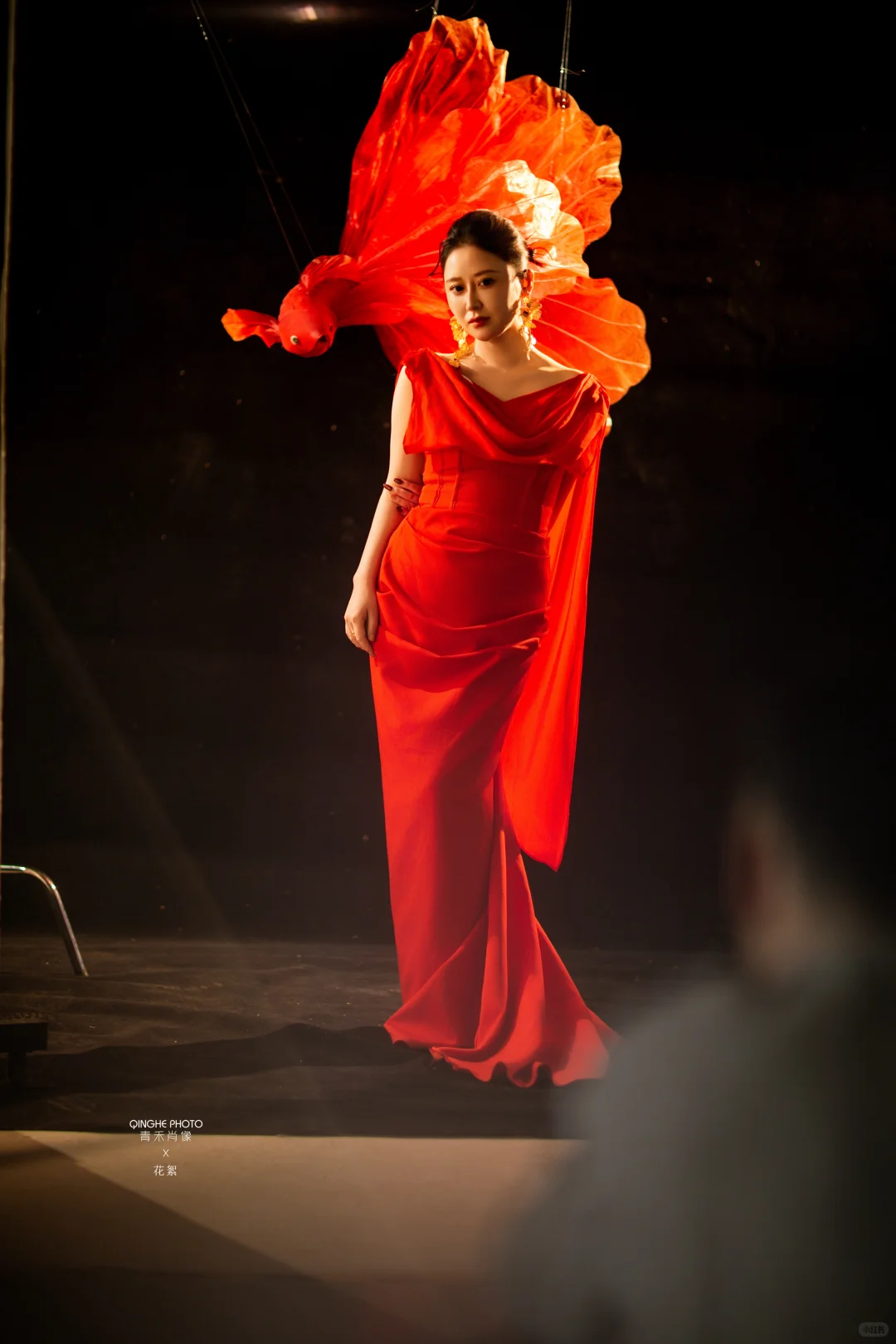 红色锦鲤大同新年写真