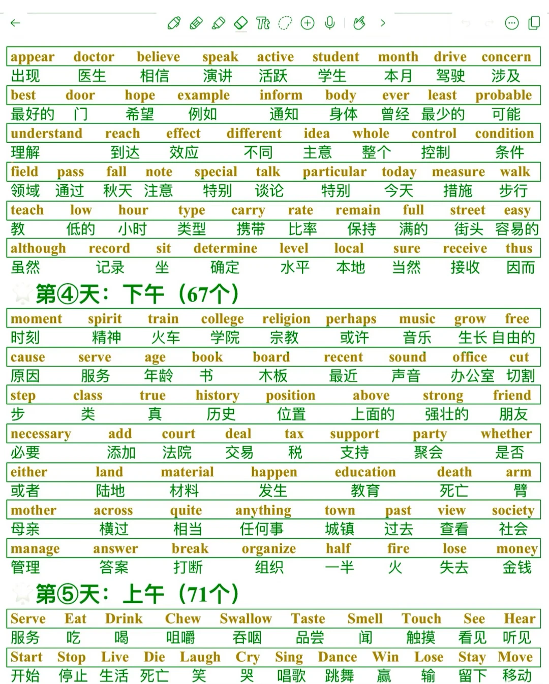 长治初中英语高频词、中考英语高频词