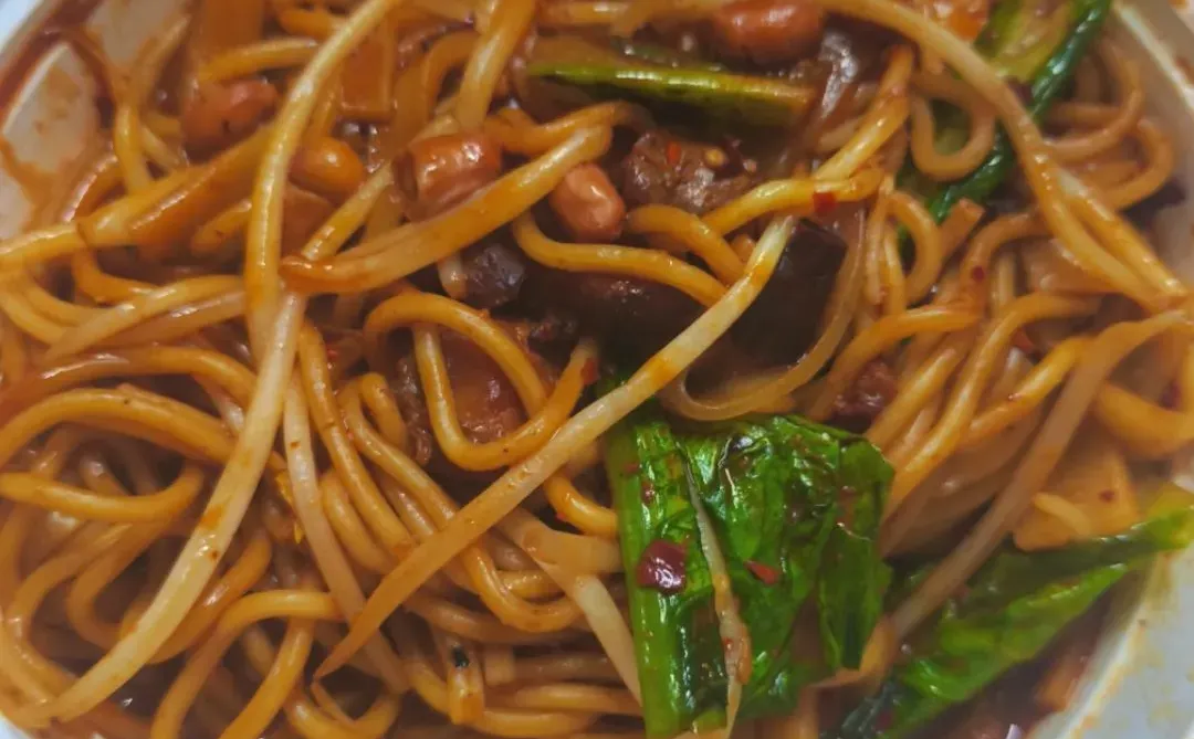 在太原吃到了好吃的混炒