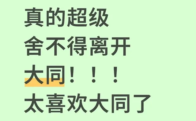 已经爱上大同无法自拔了