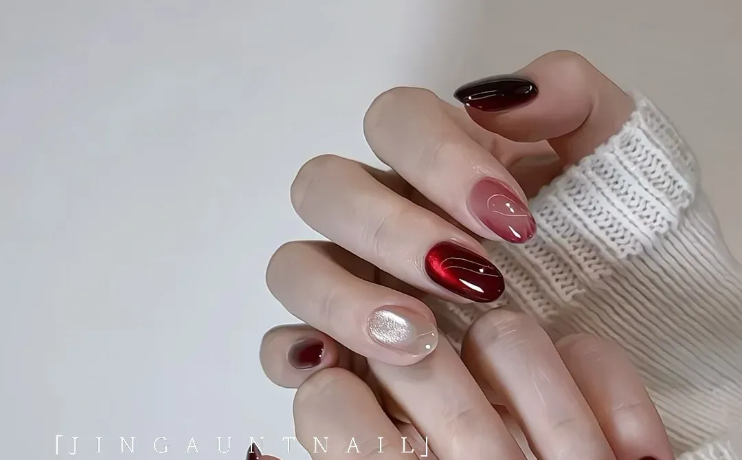 𐙚 ˖🧣⁺₊ ⸝⸝⸝红色猫眼｜JINGAUNTNAIL
