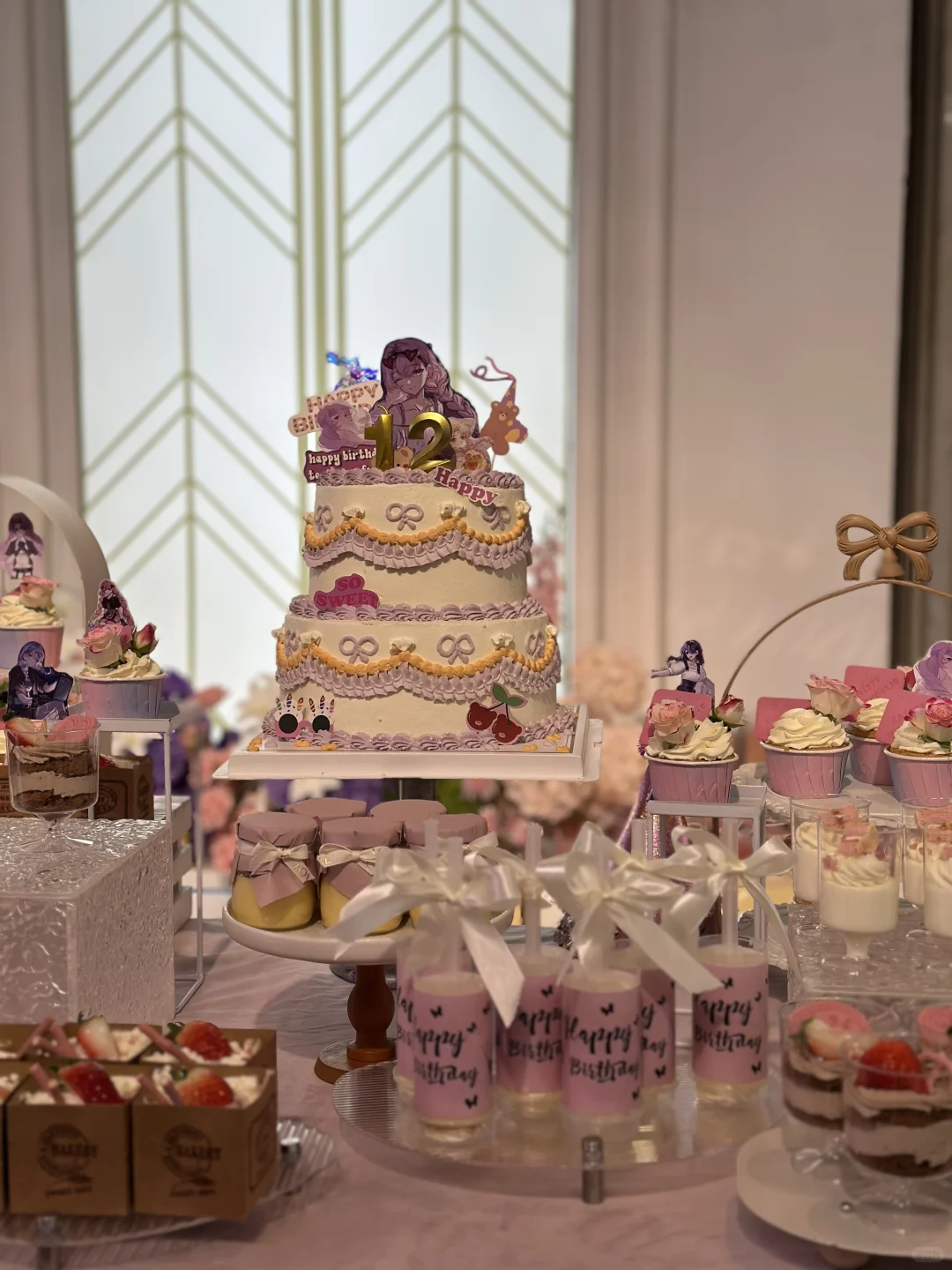 太原甜品台｜希燕主题12岁甜品台｜实拍甜品台