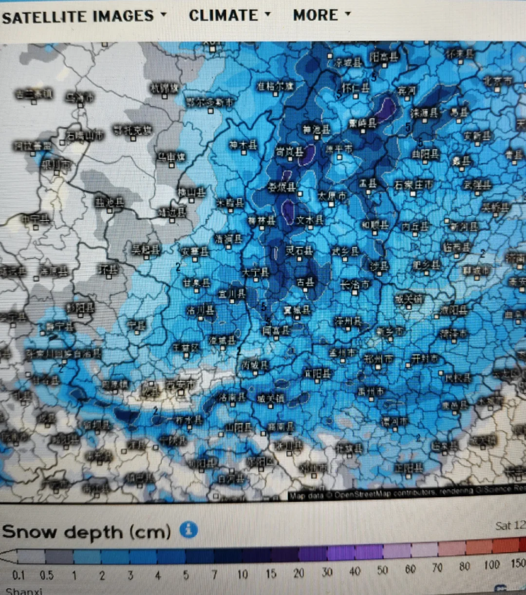 12月12日北方降雪精细时间表(仅供参考)