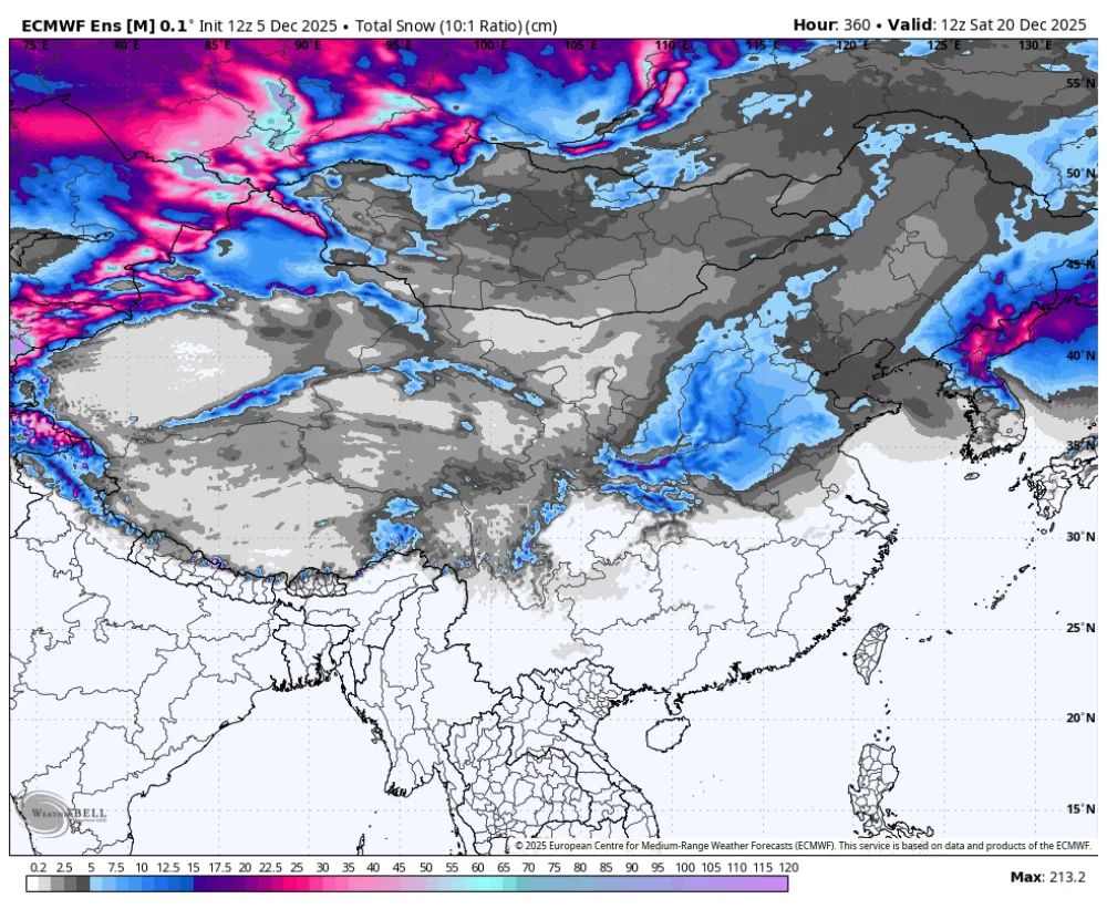 北方降雪已成定局