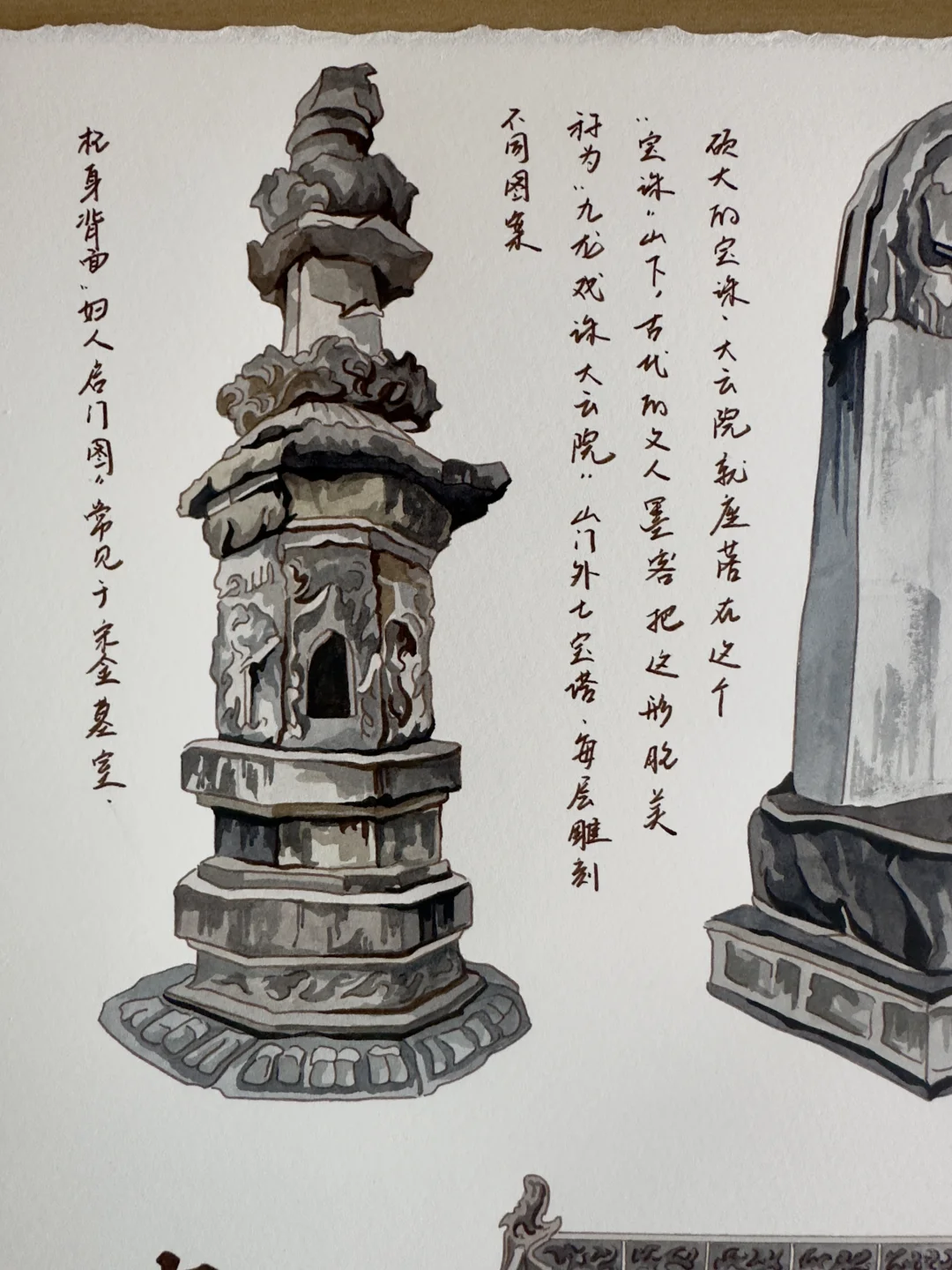 我在山西画文物—还是长治大云院！！！