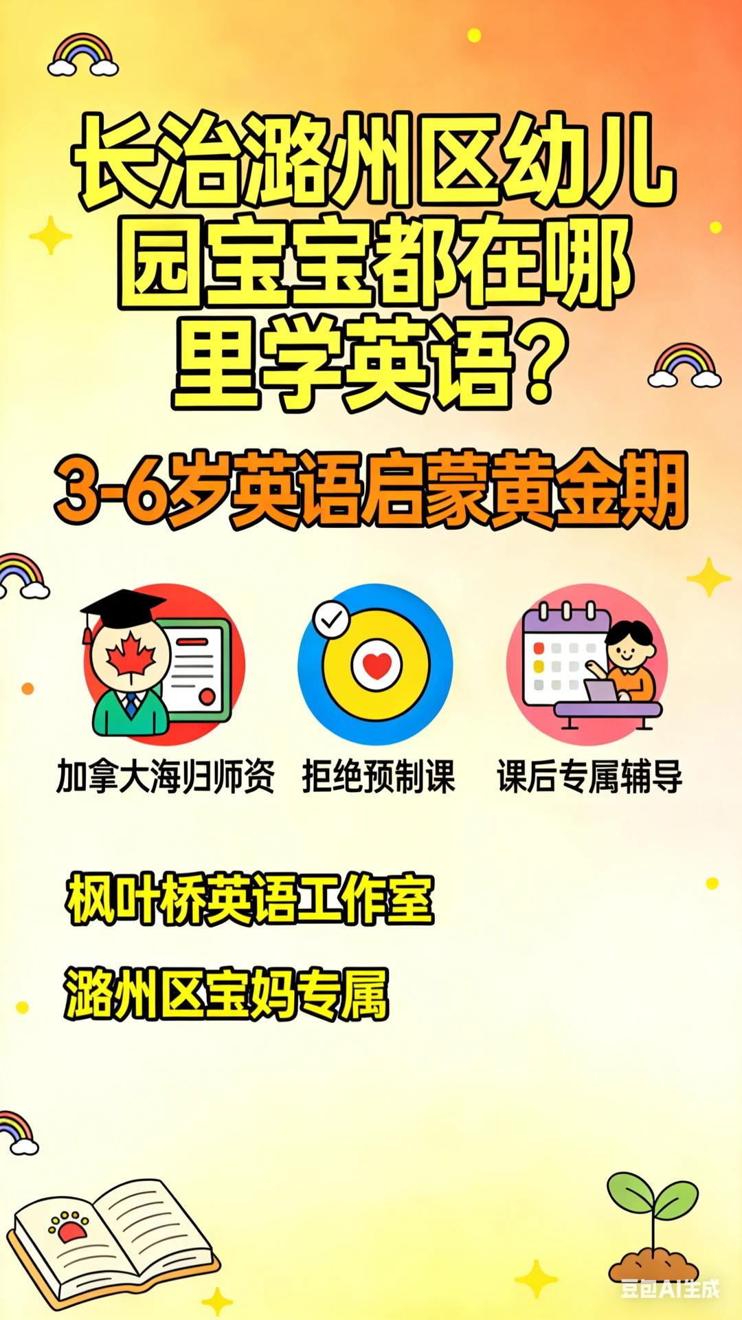 今天开始，长治幼崽的英语启蒙！