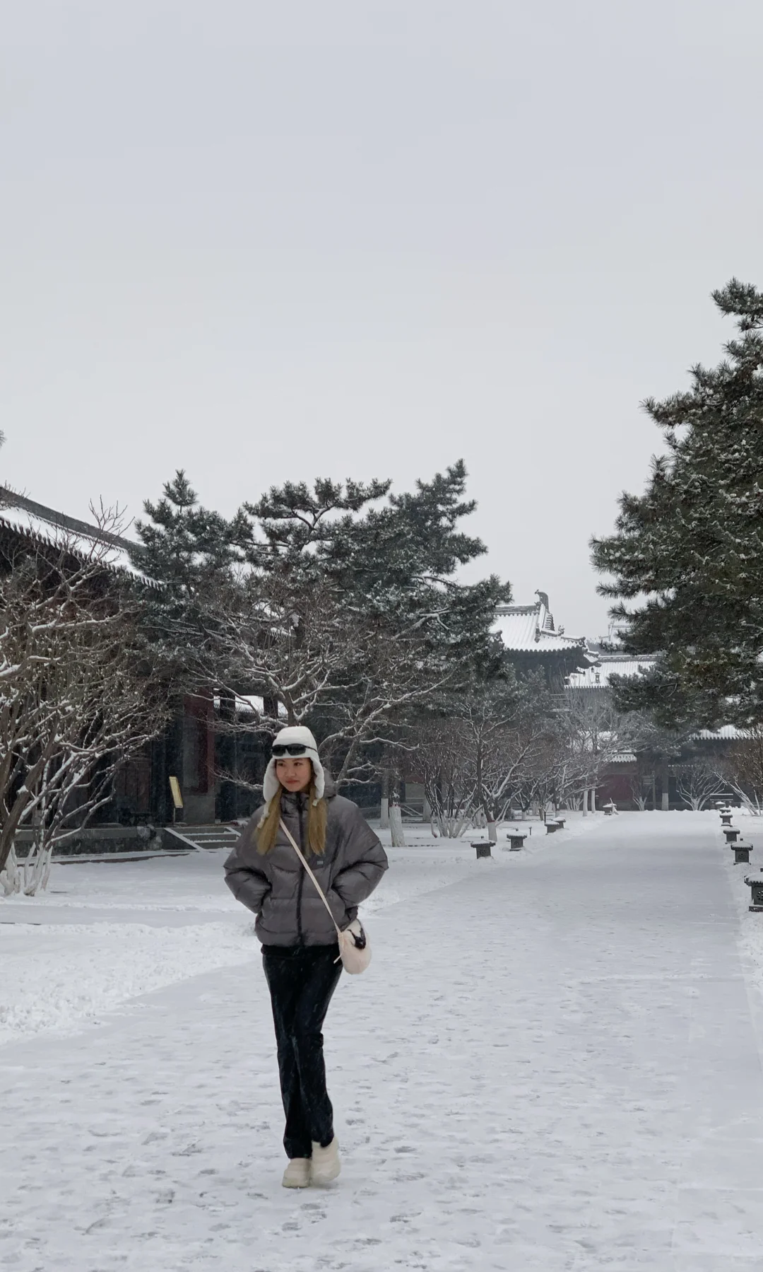 古都下雪那天，我的脸比心先稳住了