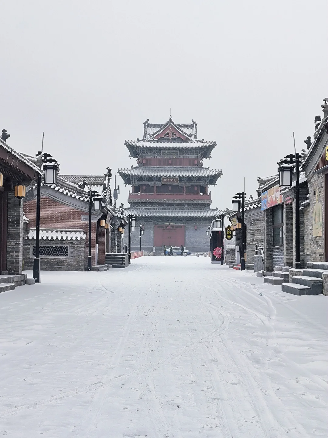 落雪后的大同，才是真正的平城