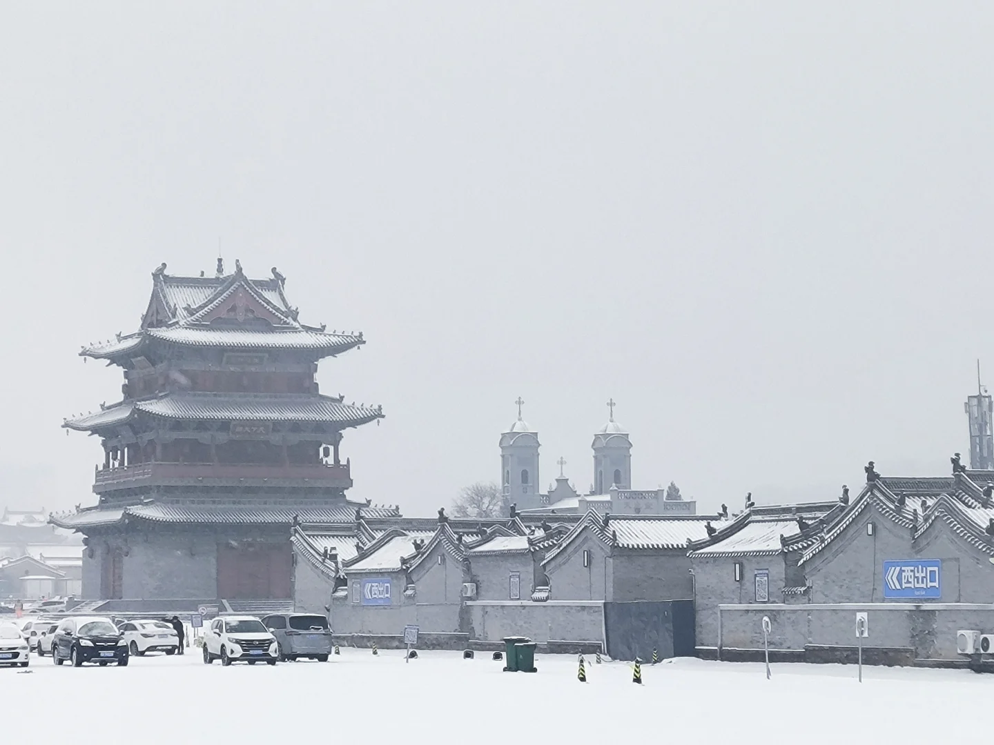 落雪后的大同，才是真正的平城