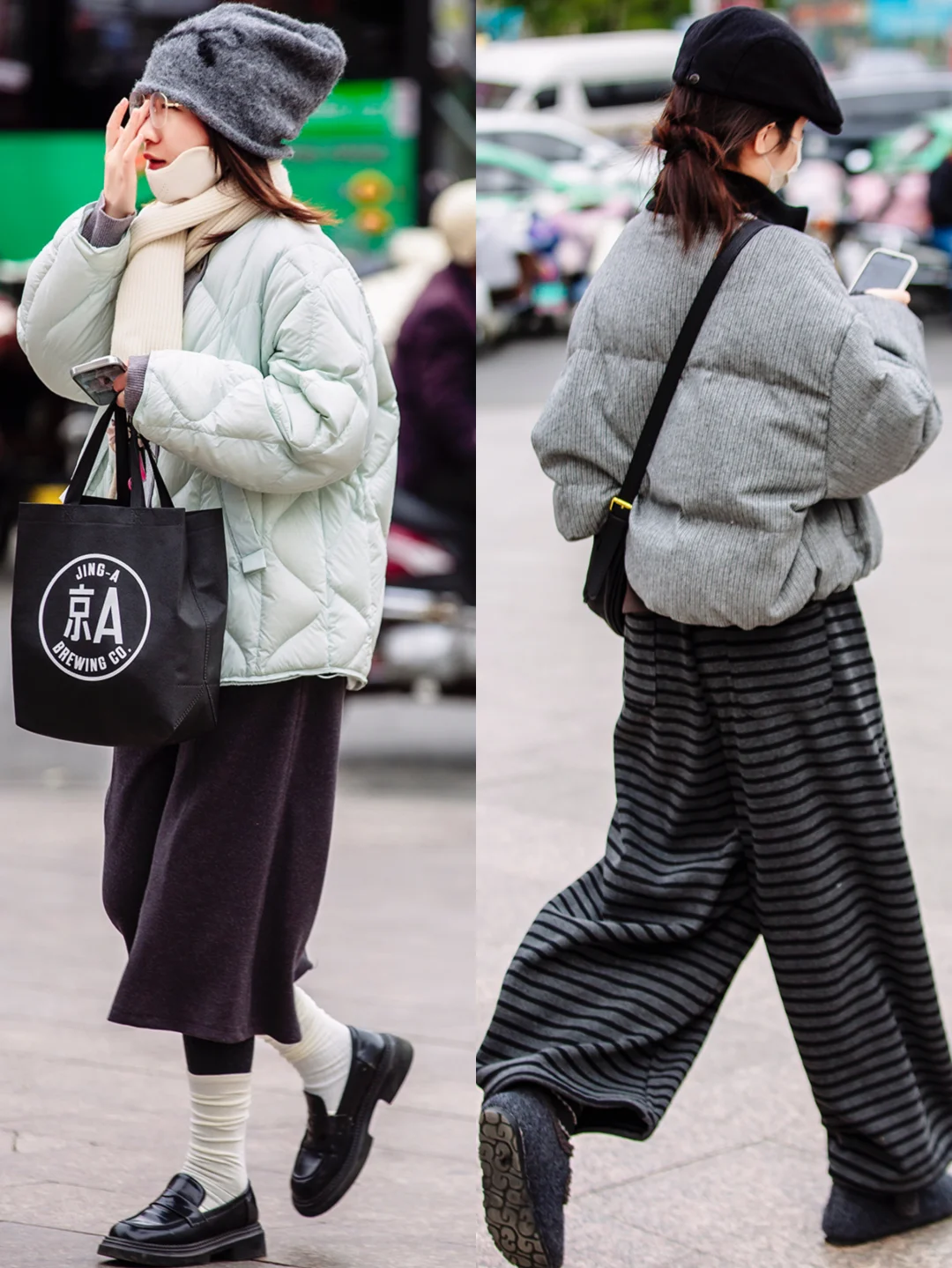 郑州街拍l周三，就是说冬季其实流行保命穿搭