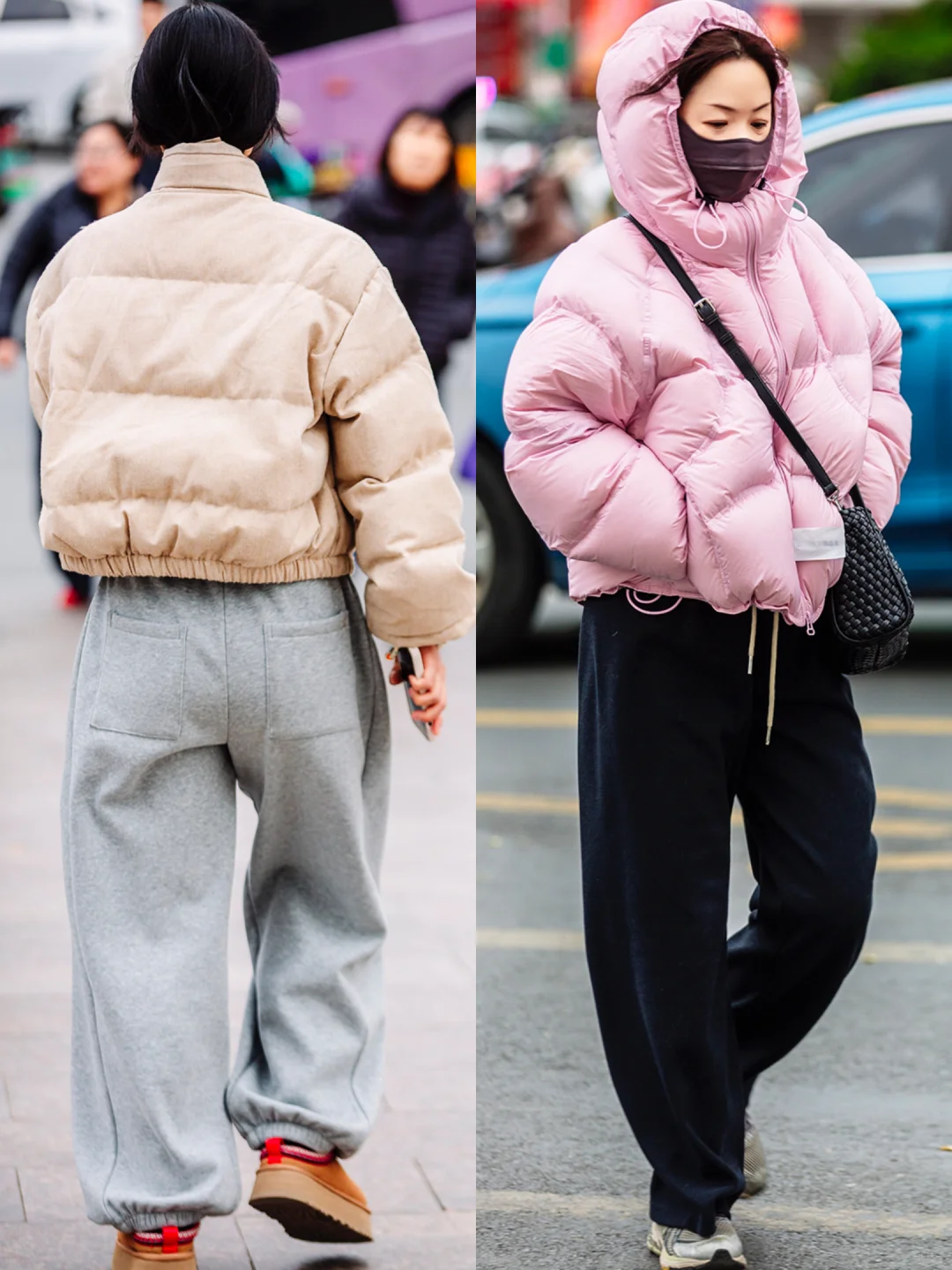 郑州街拍l周三，就是说冬季其实流行保命穿搭