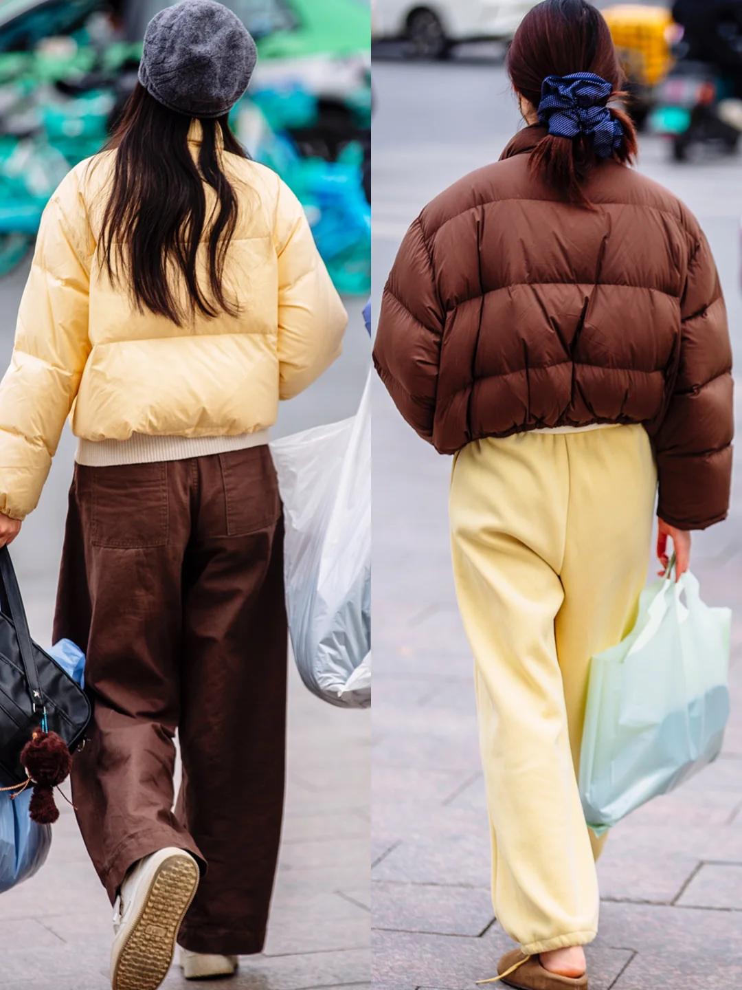郑州街拍l周三，就是说冬季其实流行保命穿搭