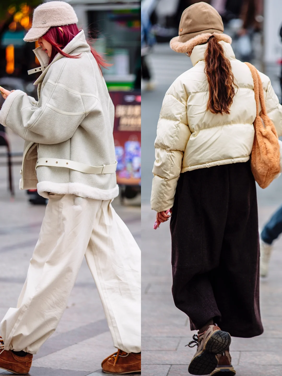 郑州街拍l周三，就是说冬季其实流行保命穿搭