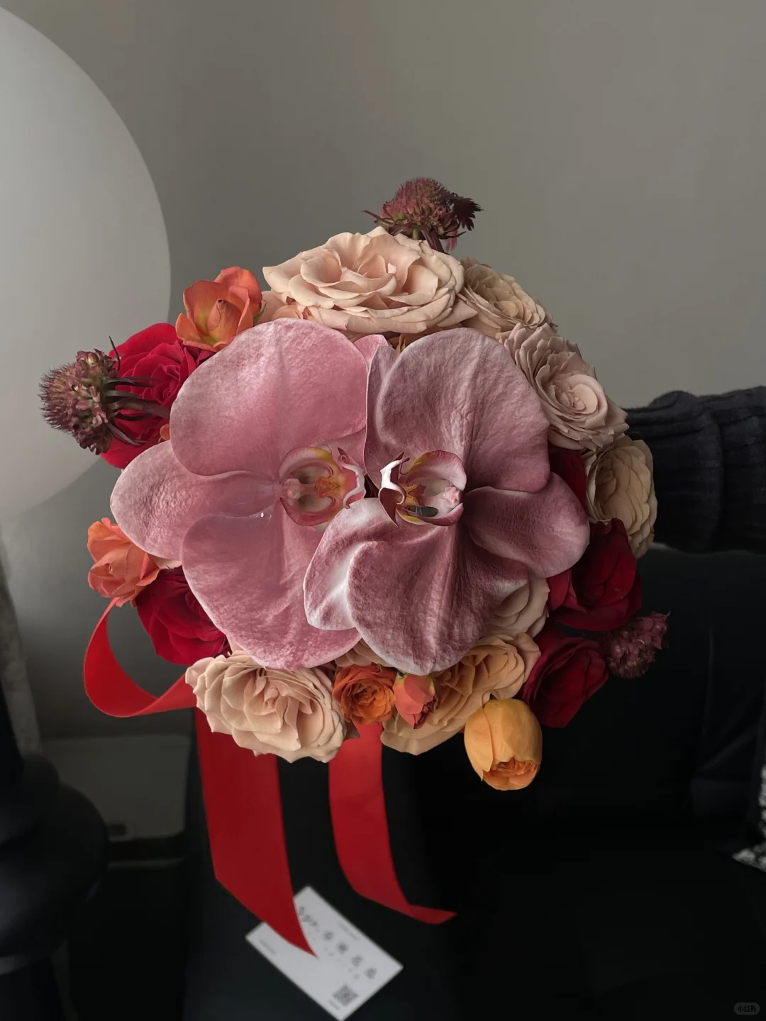 安阳花店｜小众高级感红色系混搭手捧花