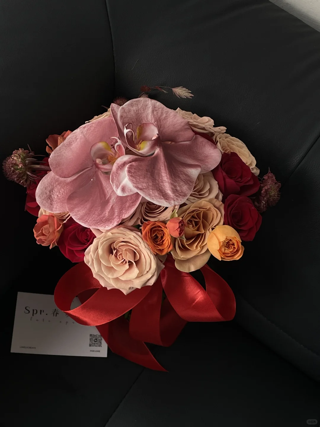 安阳花店｜小众高级感红色系混搭手捧花