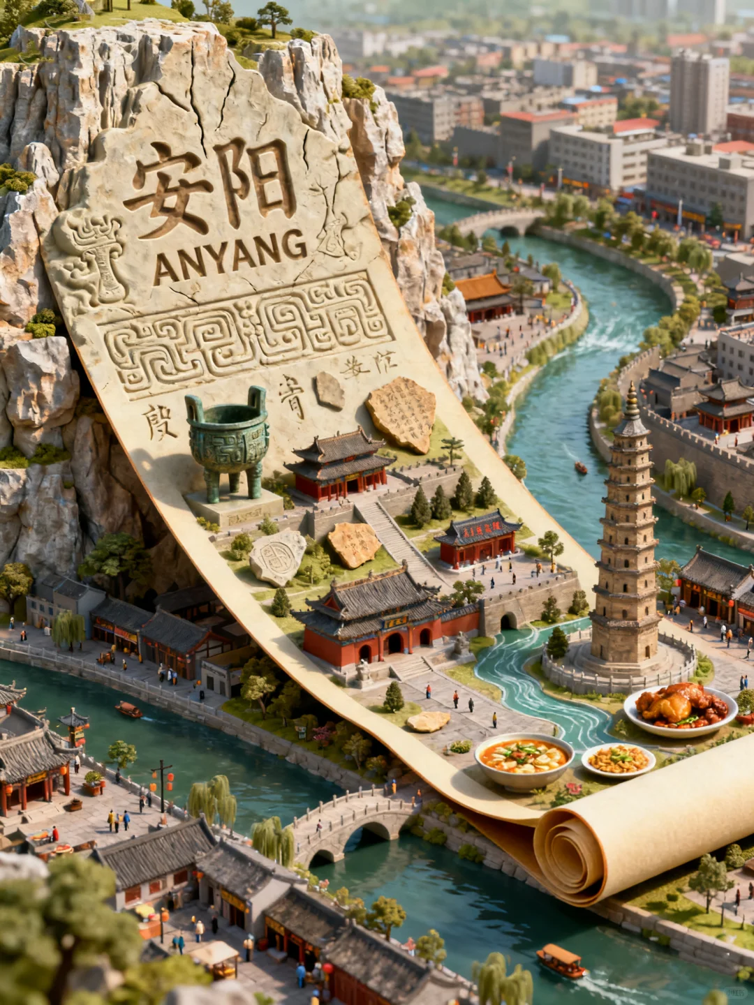 救命！做了一张安阳的画卷，真的好美！