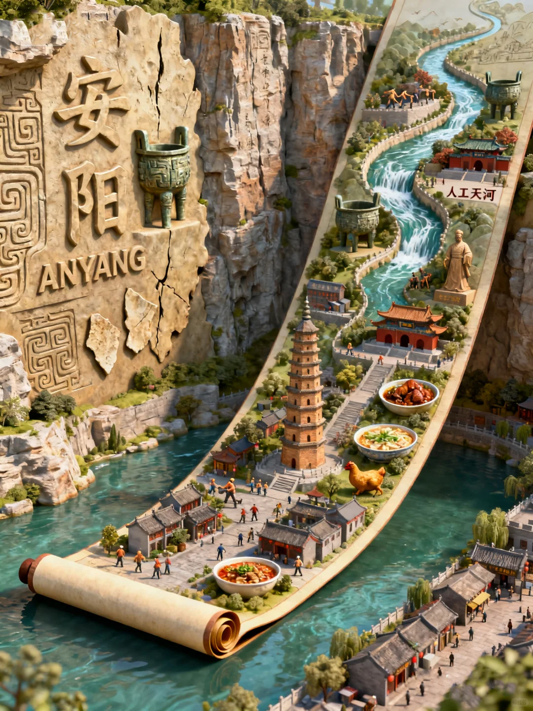 救命！做了一张安阳的画卷，真的好美！