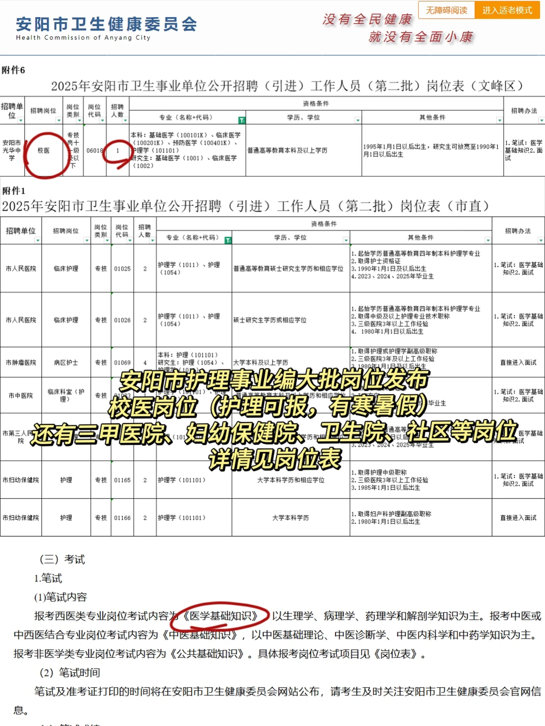 安阳护士速来⚠️校医！有寒暑假！编制！